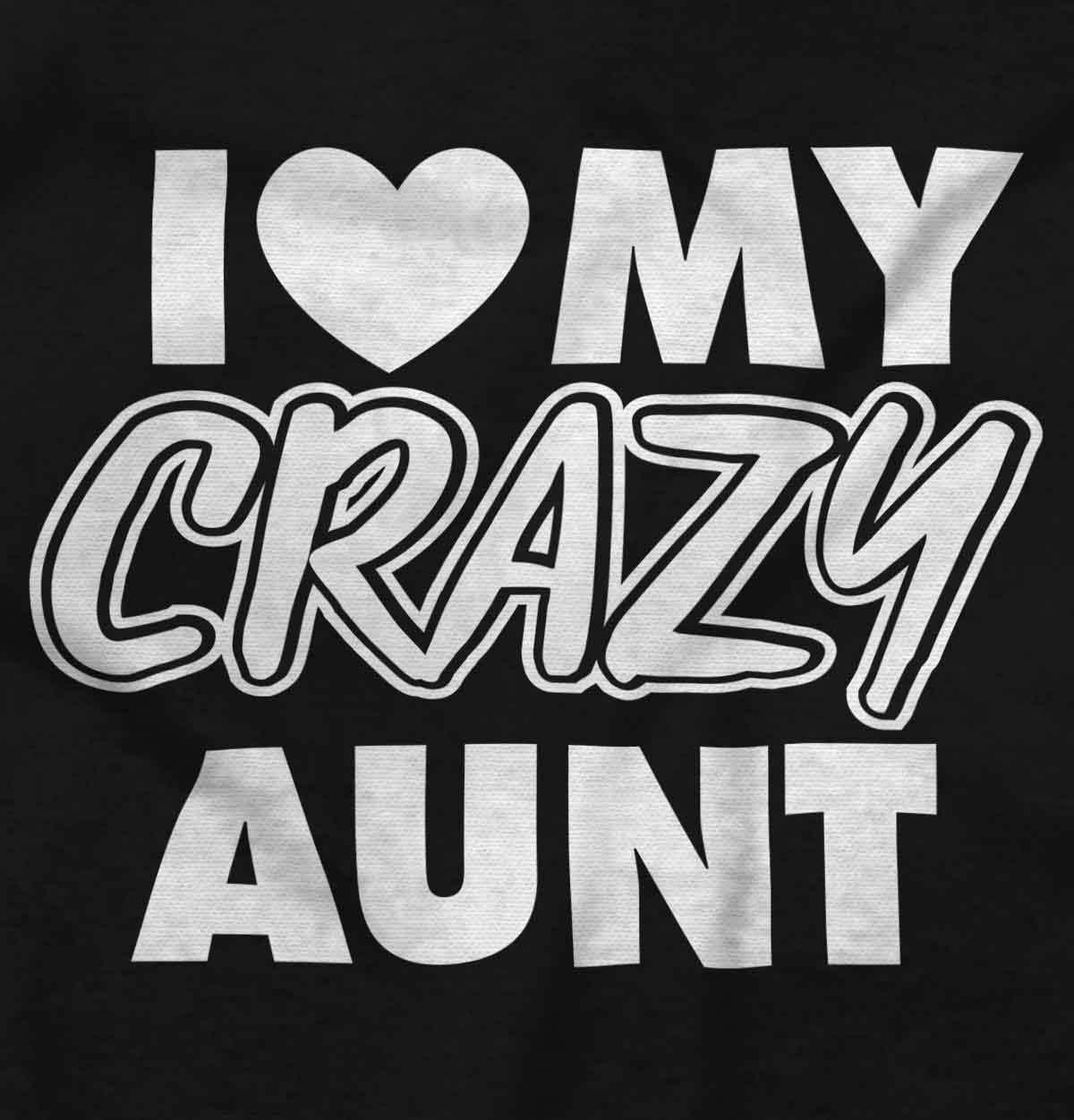 imageBrisco Brands Love My Crazy Aunt Funny Cool Auntie Baby Romper Boys or GirlsBlack