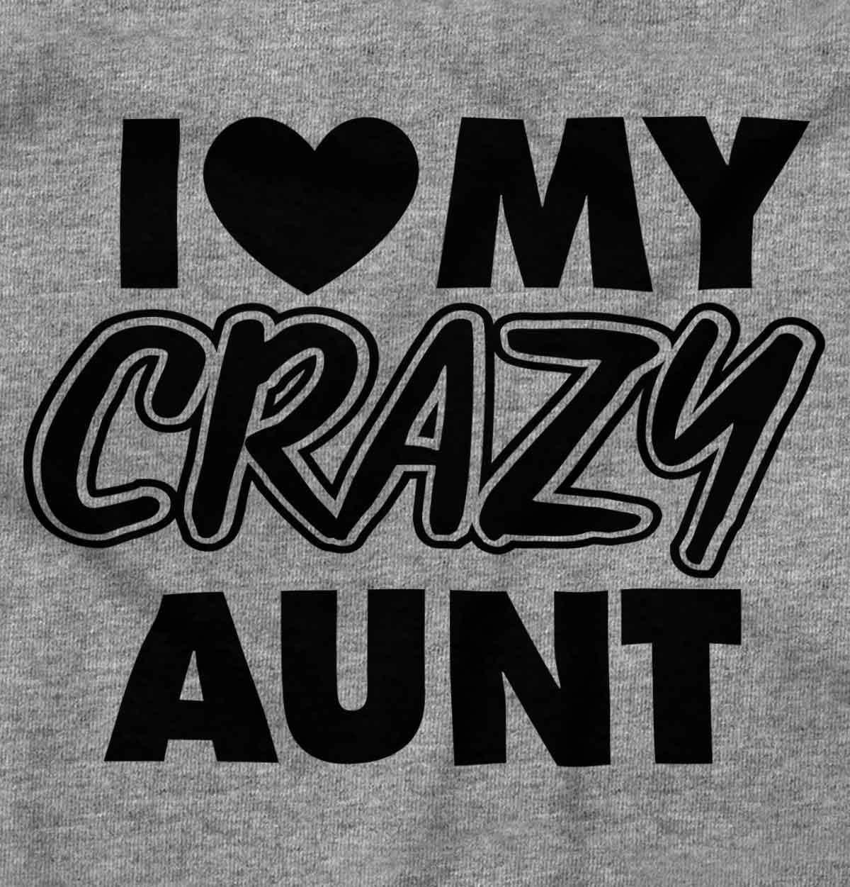 imageBrisco Brands Love My Crazy Aunt Funny Cool Auntie Baby Romper Boys or GirlsHeather