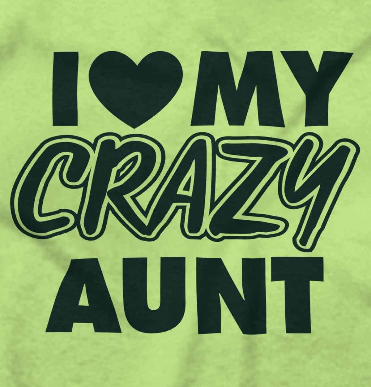 imageBrisco Brands Love My Crazy Aunt Funny Cool Auntie Baby Romper Boys or GirlsKey Lime
