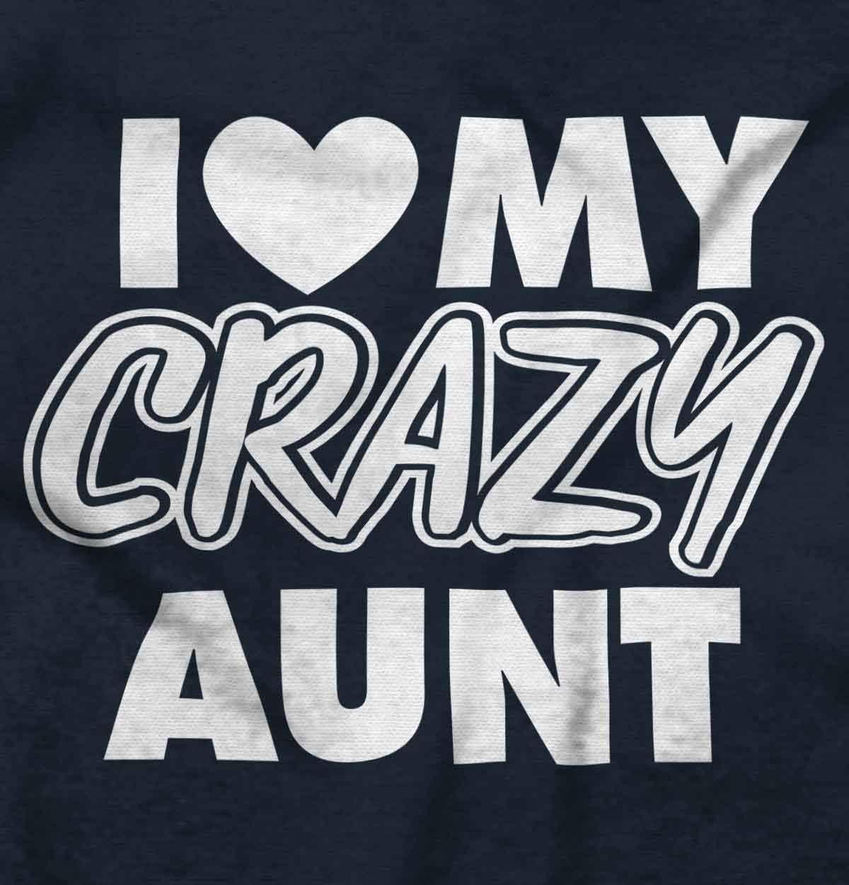 imageBrisco Brands Love My Crazy Aunt Funny Cool Auntie Baby Romper Boys or GirlsNavy