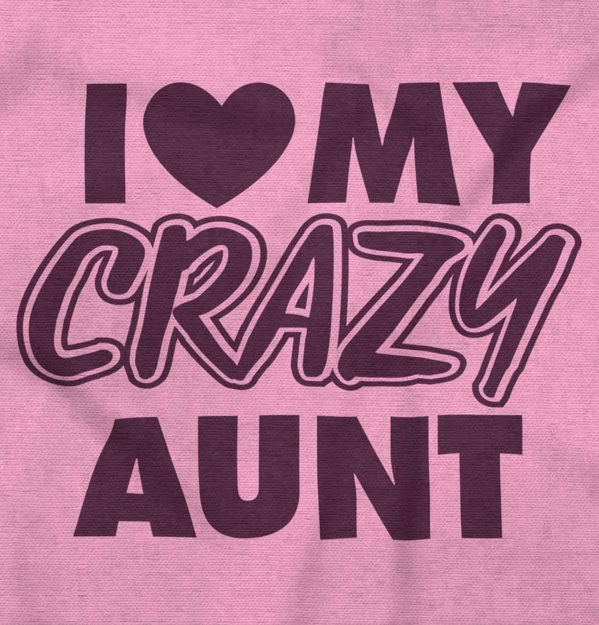 imageBrisco Brands Love My Crazy Aunt Funny Cool Auntie Baby Romper Boys or GirlsPink