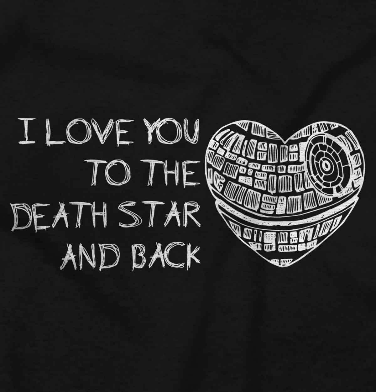 imageBrisco Brands Love You Death Star and Back Galaxy Baby Bodysuit Jumper GirlsBlack