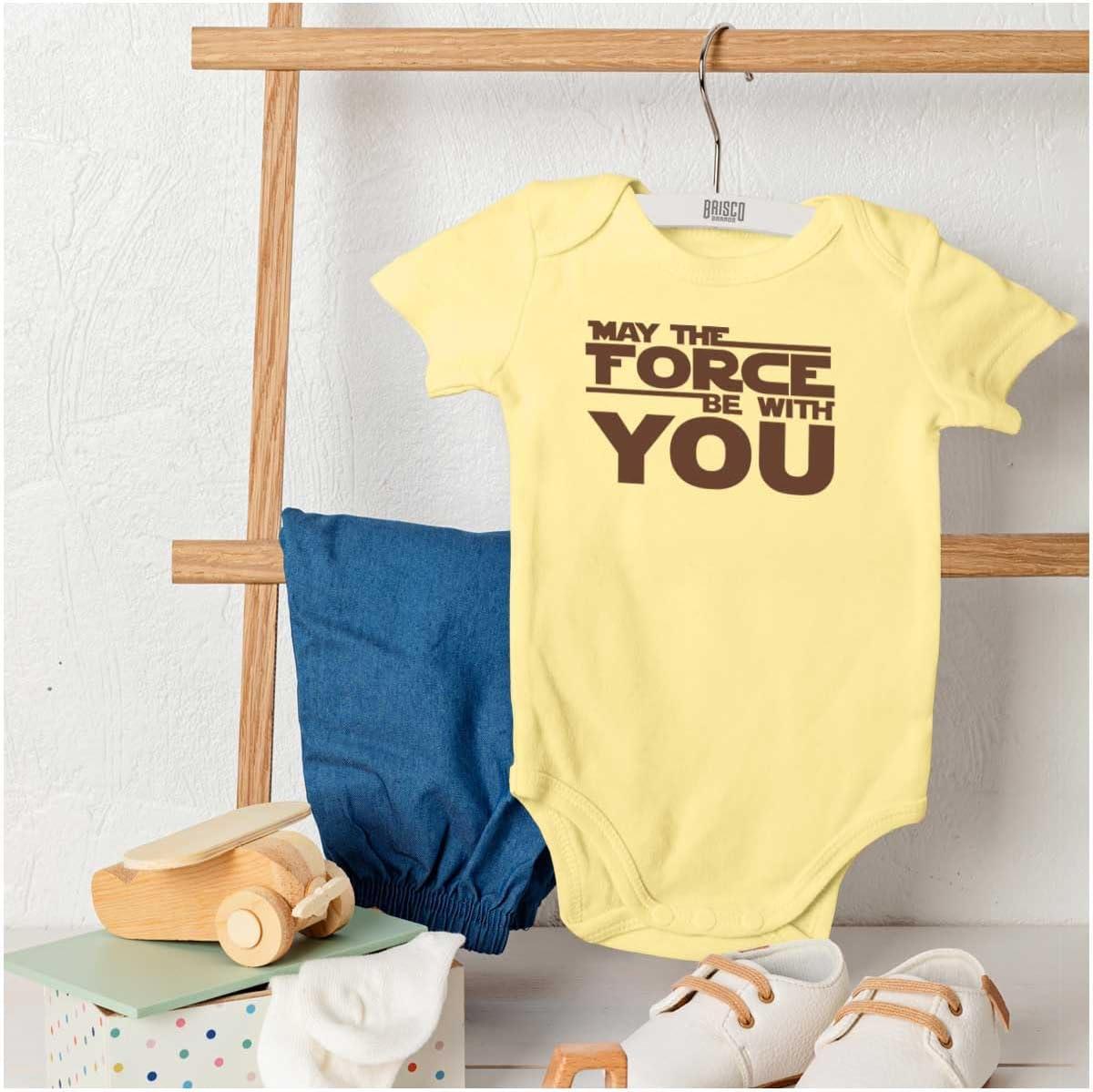 imageBrisco Brands May The Universe Be With You Baby Romper Boys or GirlsBanana