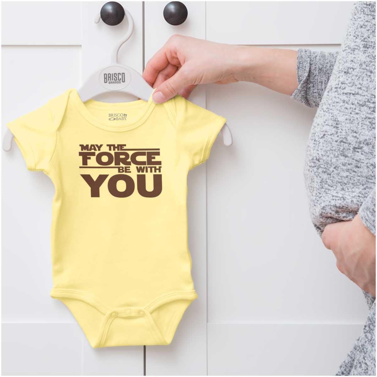 imageBrisco Brands May The Universe Be With You Baby Romper Boys or GirlsBanana