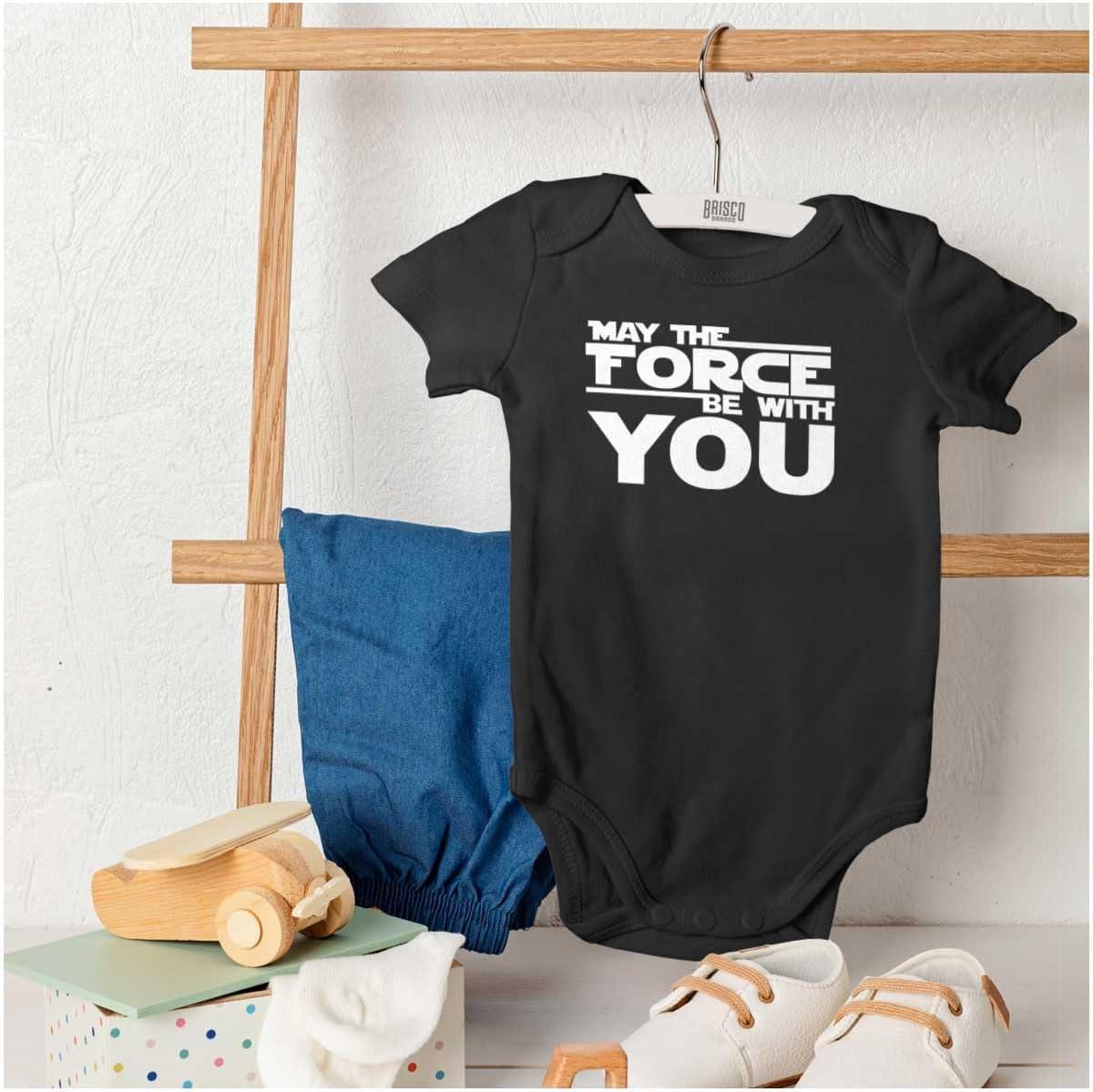 imageBrisco Brands May The Universe Be With You Baby Romper Boys or GirlsBlack