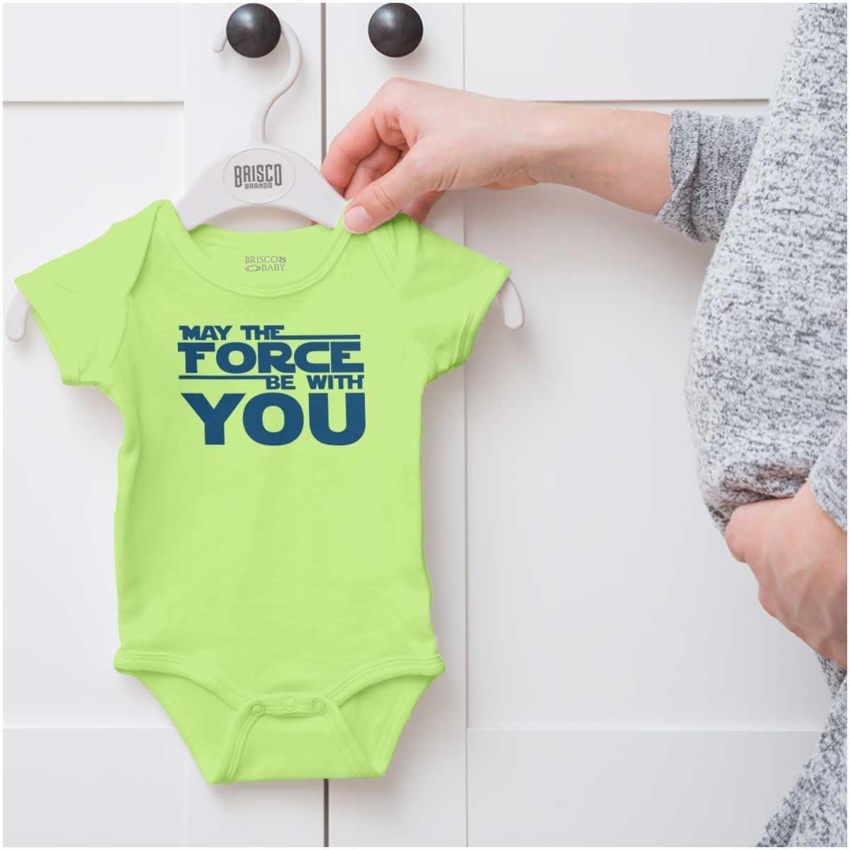 imageBrisco Brands May The Universe Be With You Baby Romper Boys or GirlsKey Lime