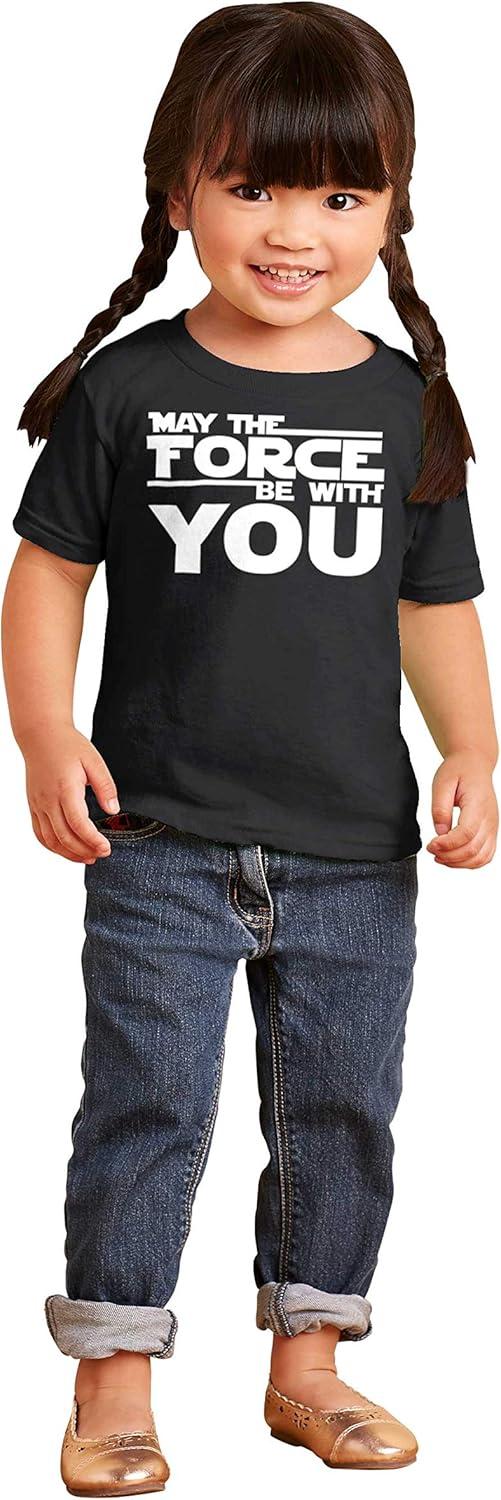 imageBrisco Brands May The Universe Be with You Toddler Boy Girl T ShirtBlack