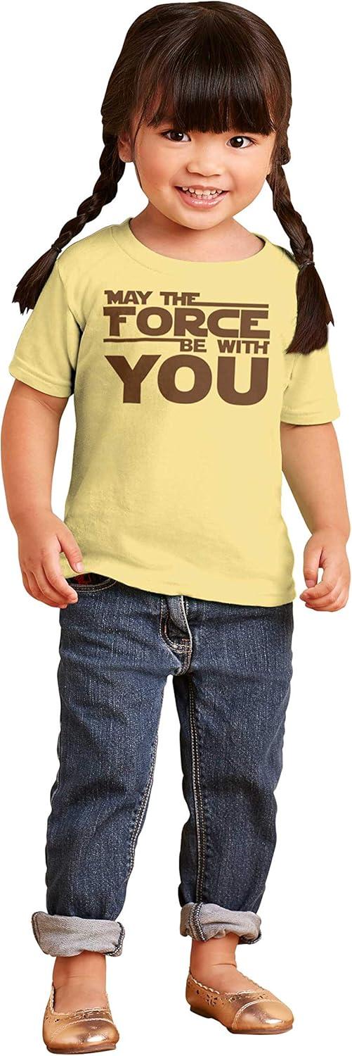 imageBrisco Brands May The Universe Be with You Toddler Boy Girl T ShirtButter