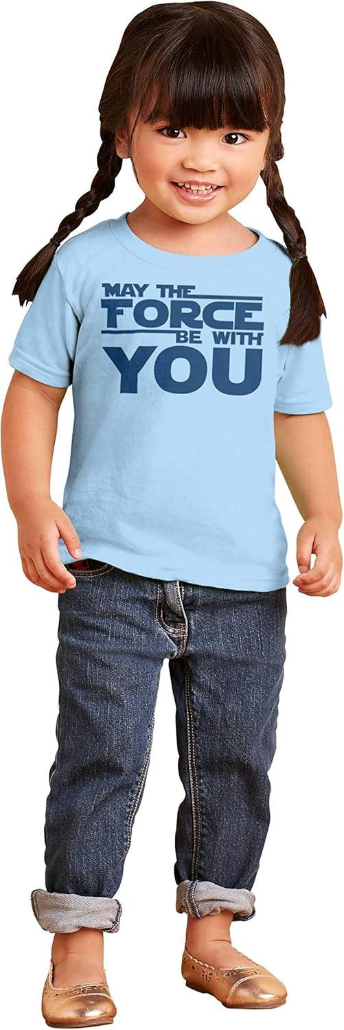 imageBrisco Brands May The Universe Be with You Toddler Boy Girl T ShirtLight Blue