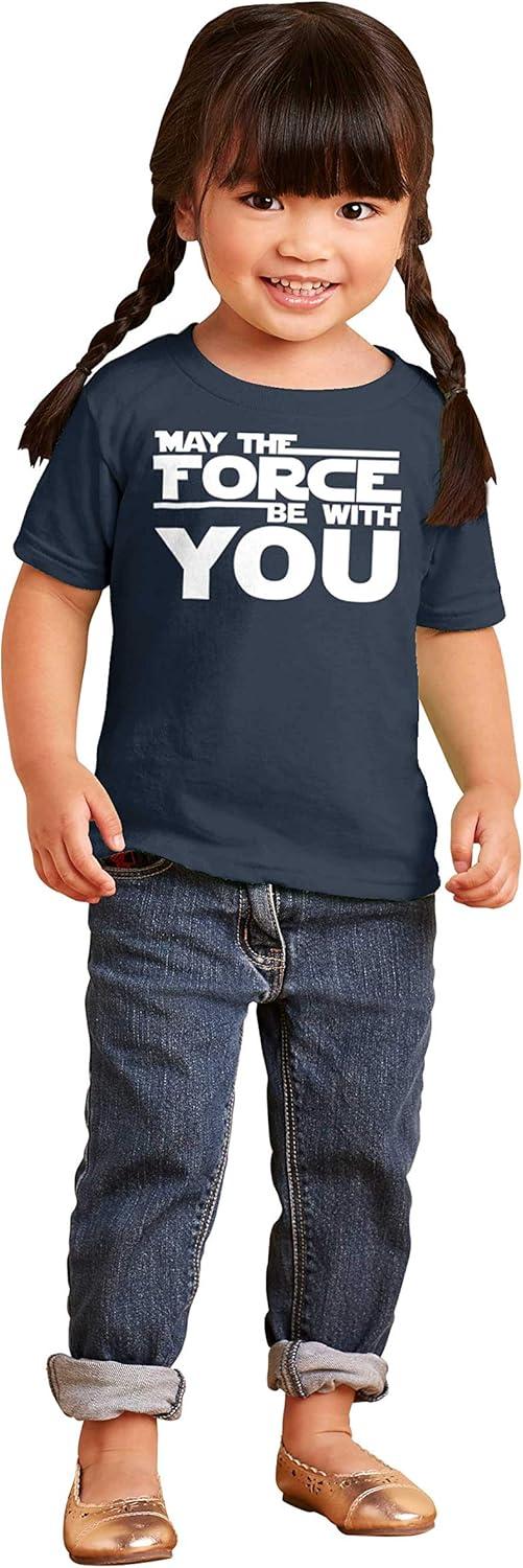 imageBrisco Brands May The Universe Be with You Toddler Boy Girl T ShirtNavy