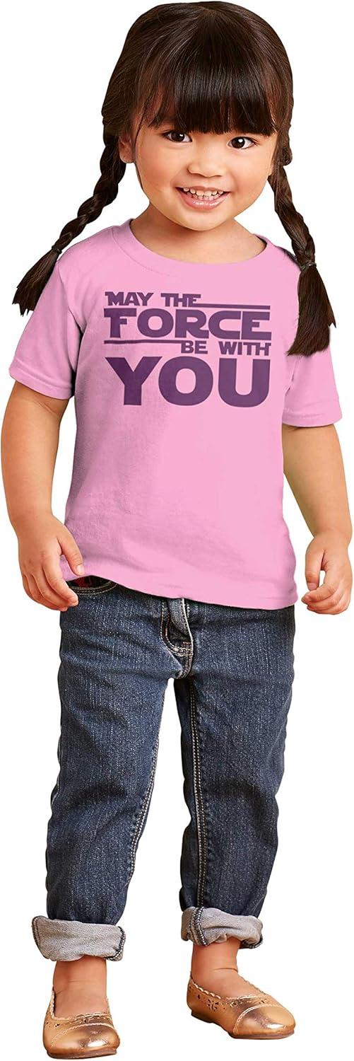 imageBrisco Brands May The Universe Be with You Toddler Boy Girl T ShirtPink