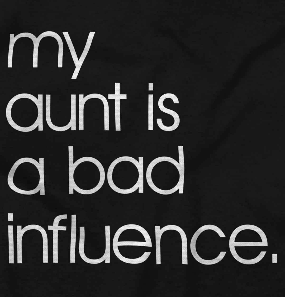 imageBrisco Brands My Aunt is a Bad Influence Funny Cute Baby Romper Boys or GirlsBlack
