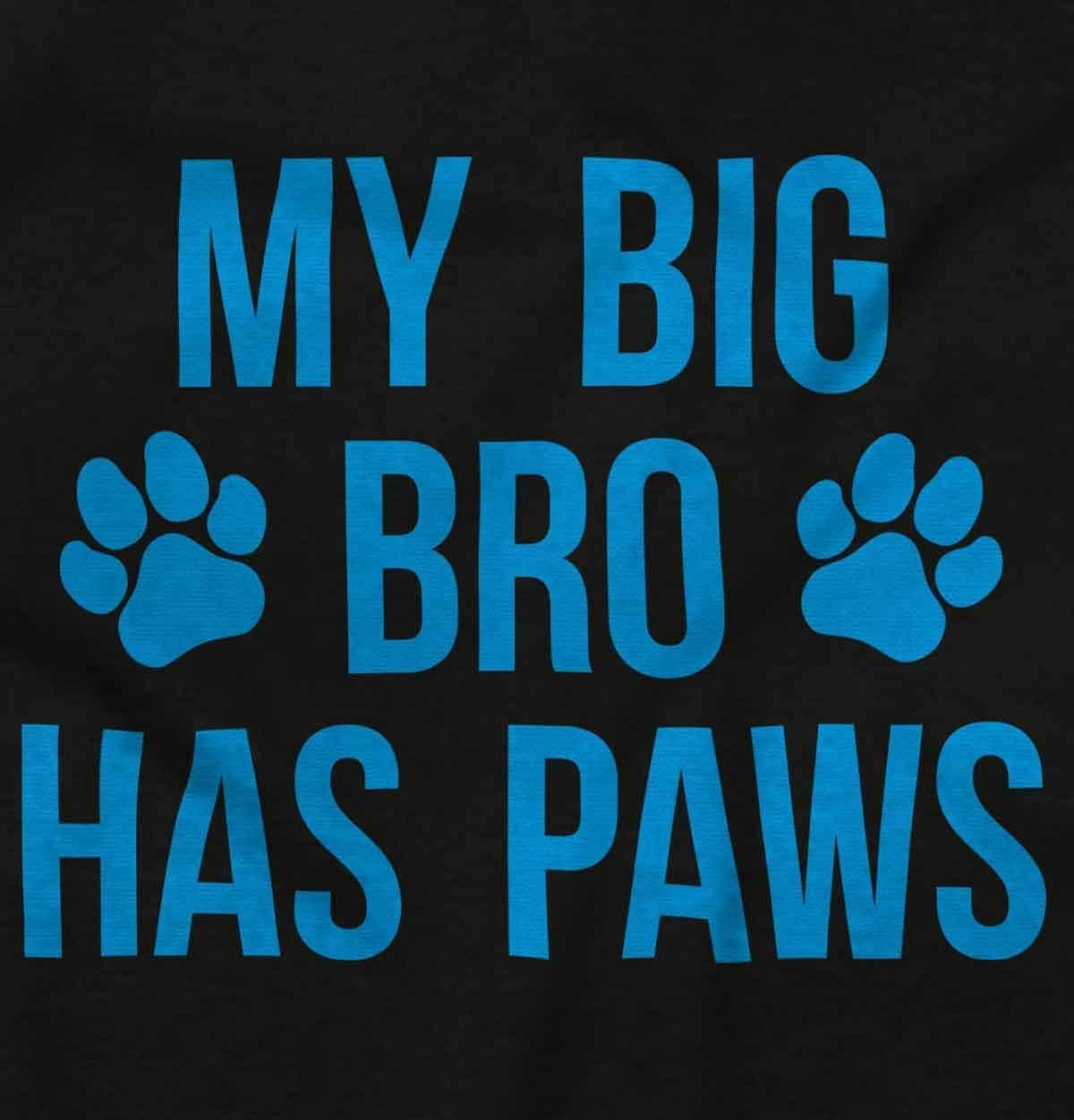 imageBrisco Brands My Big Brother Has Paws Baby Romper Boys or GirlsBlack