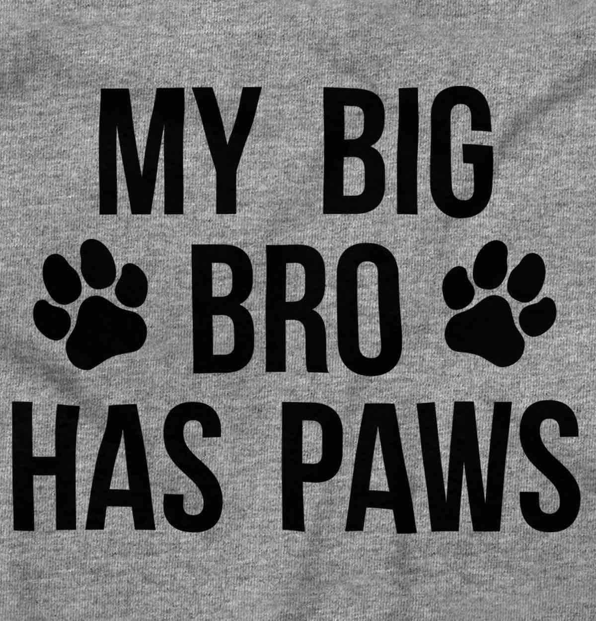 imageBrisco Brands My Big Brother Has Paws Baby Romper Boys or GirlsHeather