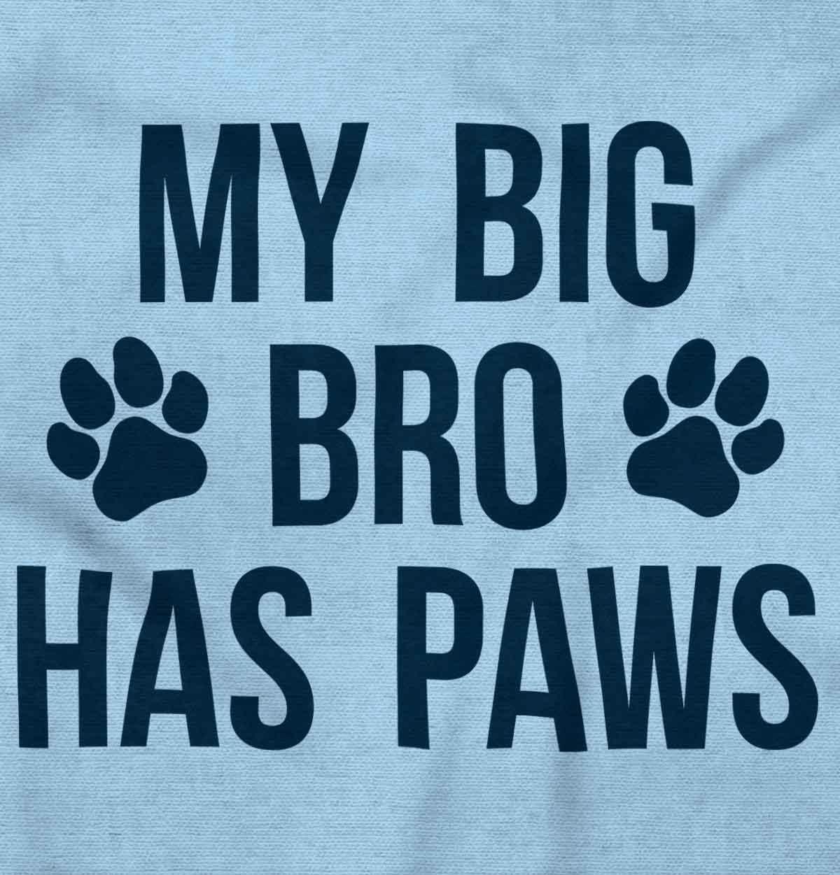 imageBrisco Brands My Big Brother Has Paws Baby Romper Boys or GirlsLight Blue