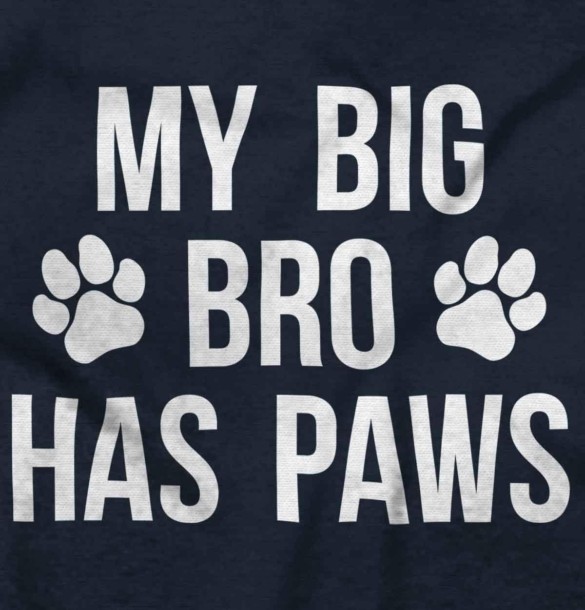 imageBrisco Brands My Big Brother Has Paws Baby Romper Boys or GirlsNavy