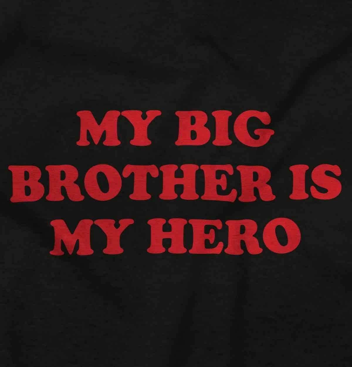 imageBrisco Brands My Big Brother is My Hero Baby Romper Boys or GirlsBlack