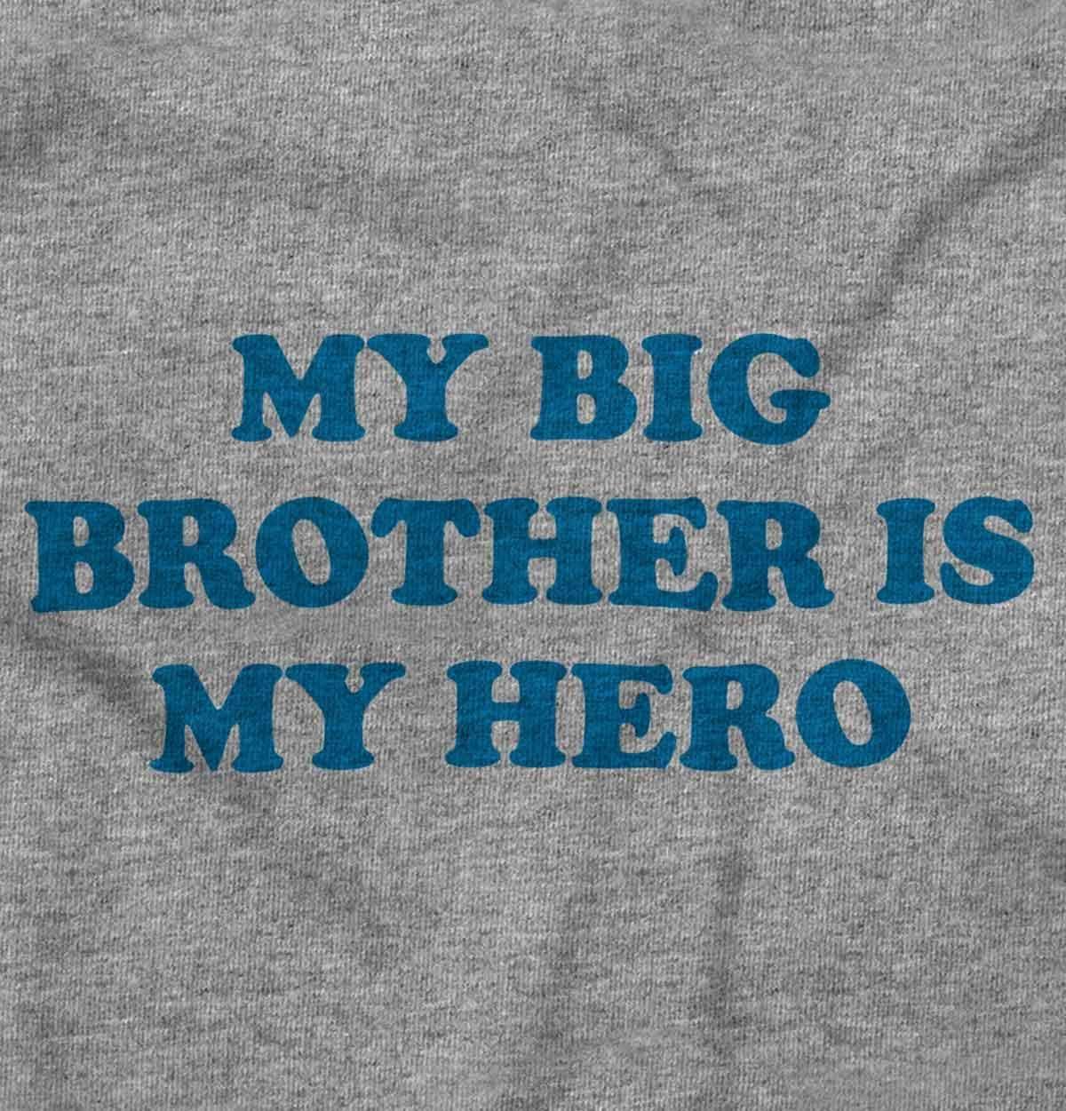 imageBrisco Brands My Big Brother is My Hero Baby Romper Boys or GirlsHeather