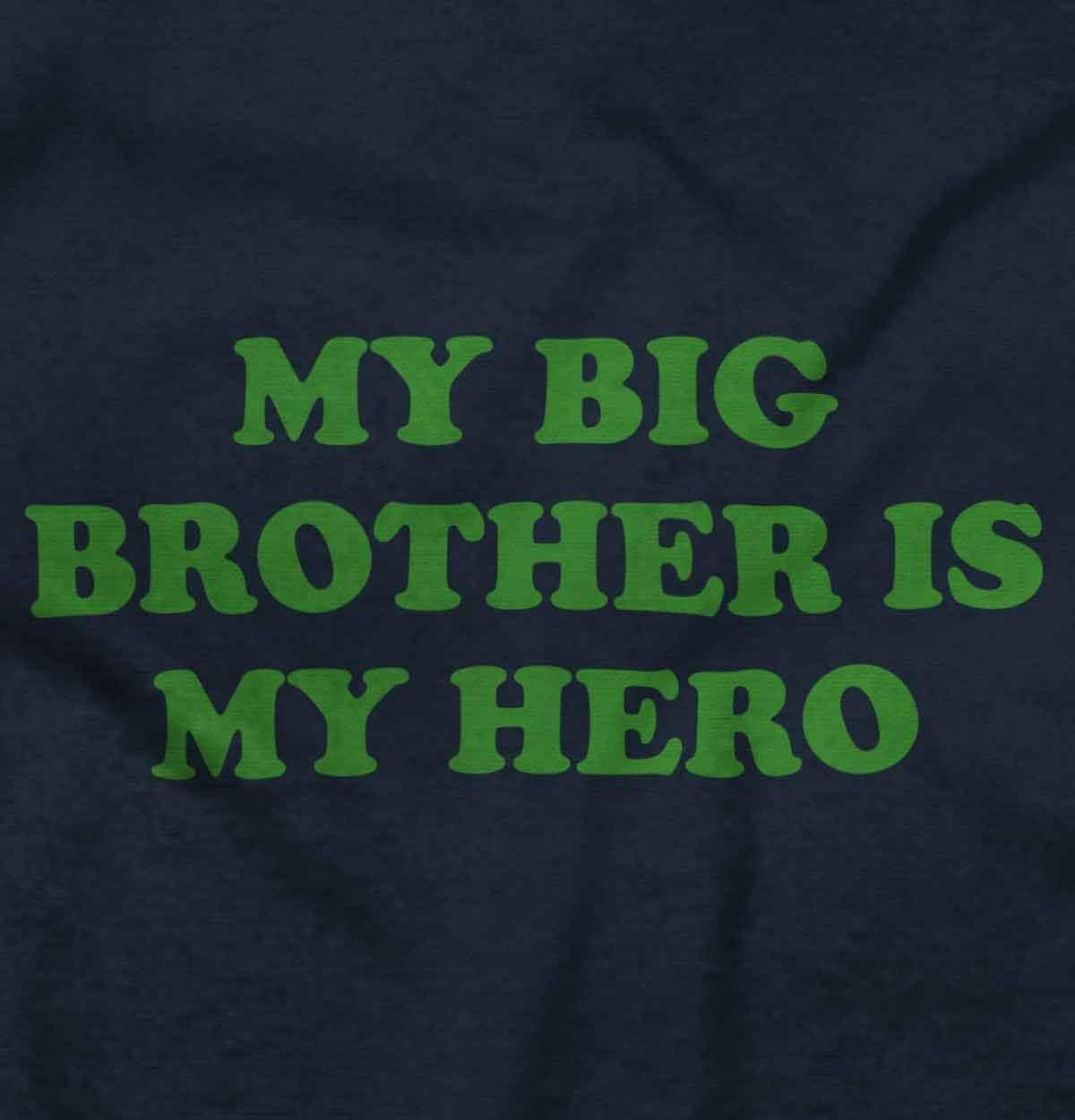 imageBrisco Brands My Big Brother is My Hero Baby Romper Boys or GirlsNavy