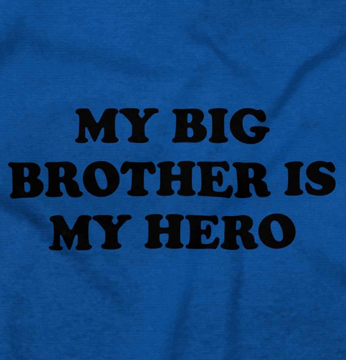 imageBrisco Brands My Big Brother is My Hero Baby Romper Boys or GirlsRoyal