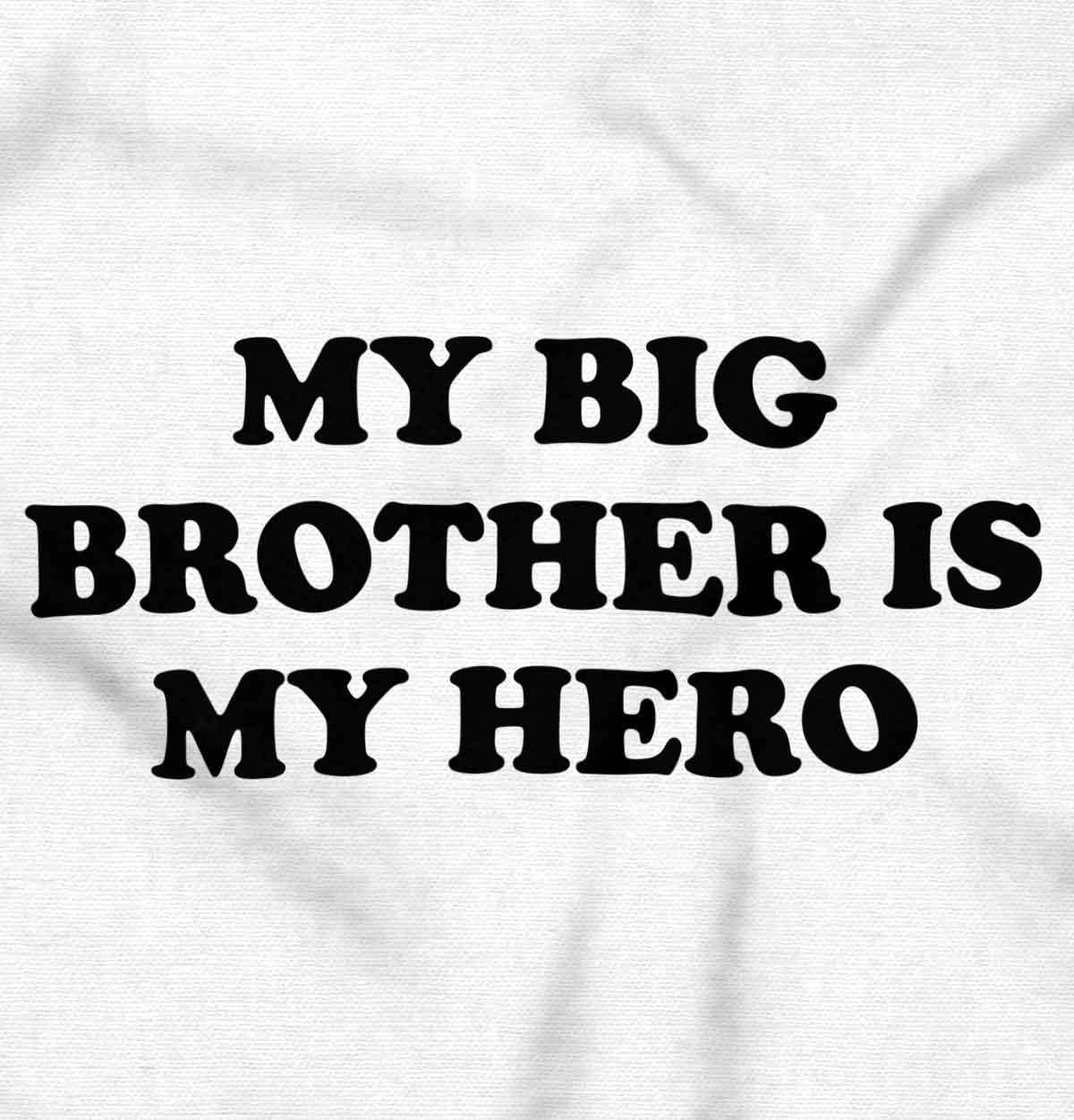 imageBrisco Brands My Big Brother is My Hero Baby Romper Boys or GirlsWhite