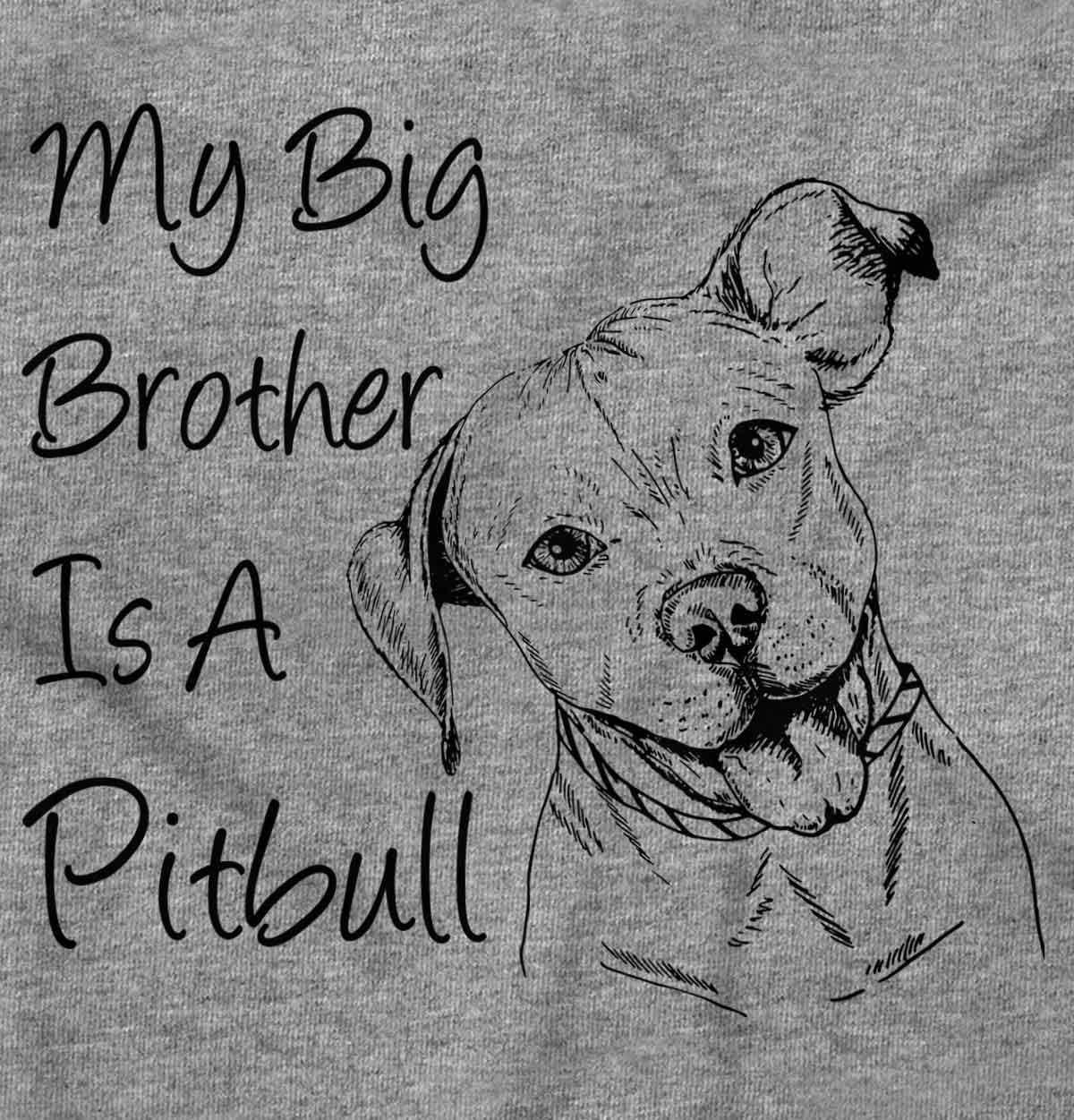 imageBrisco Brands My Big Brother is a Pitbull Dog Lover Baby Romper Boys or GirlsHeather