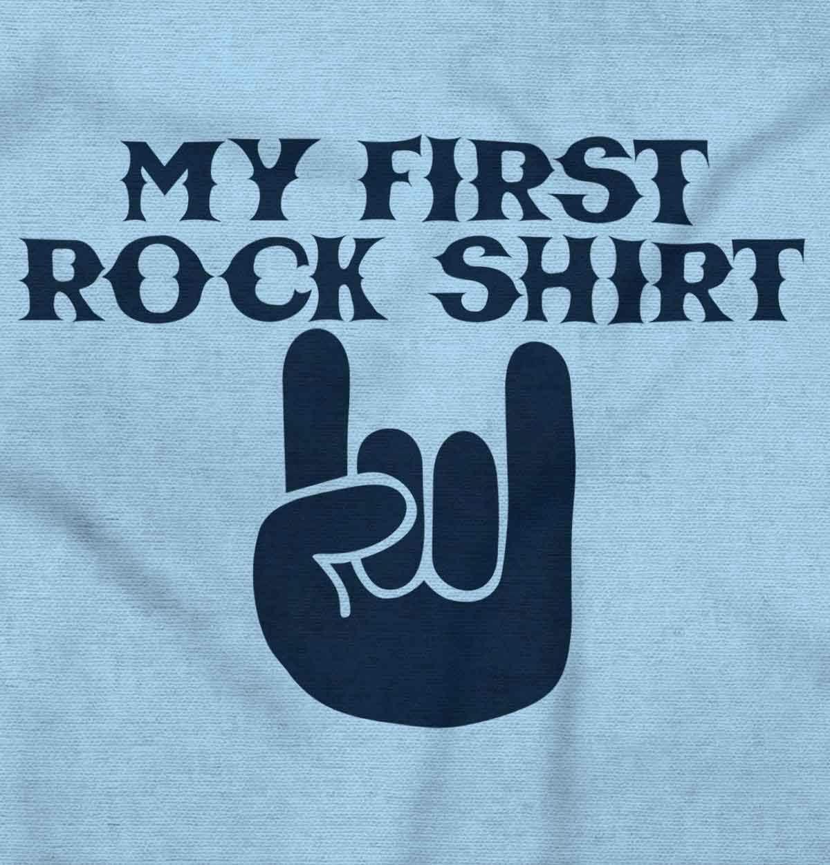 imageBrisco Brands My First Rock Outfit Baby Romper Boys or GirlsLight Blue