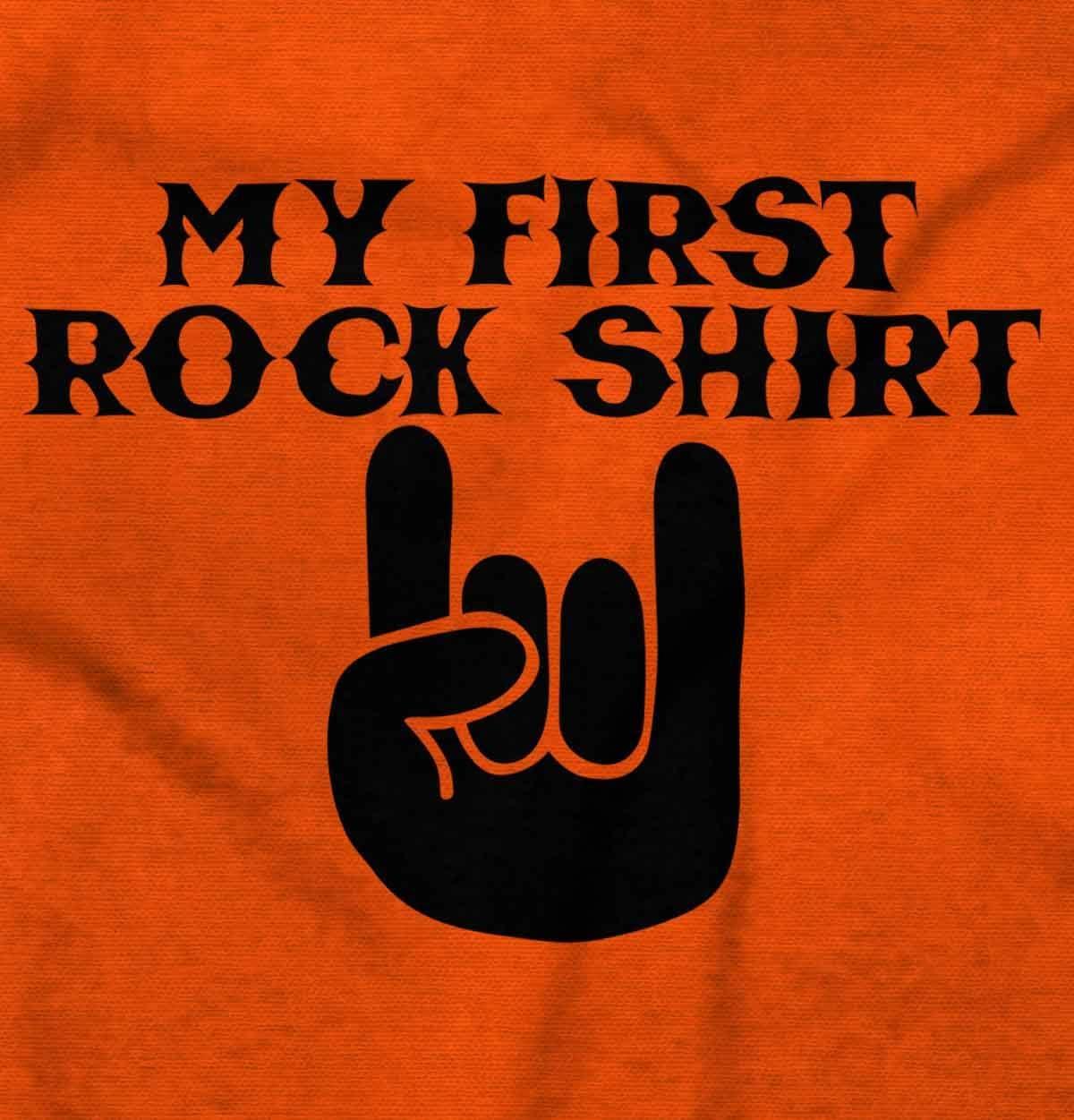 imageBrisco Brands My First Rock Outfit Baby Romper Boys or GirlsOrange