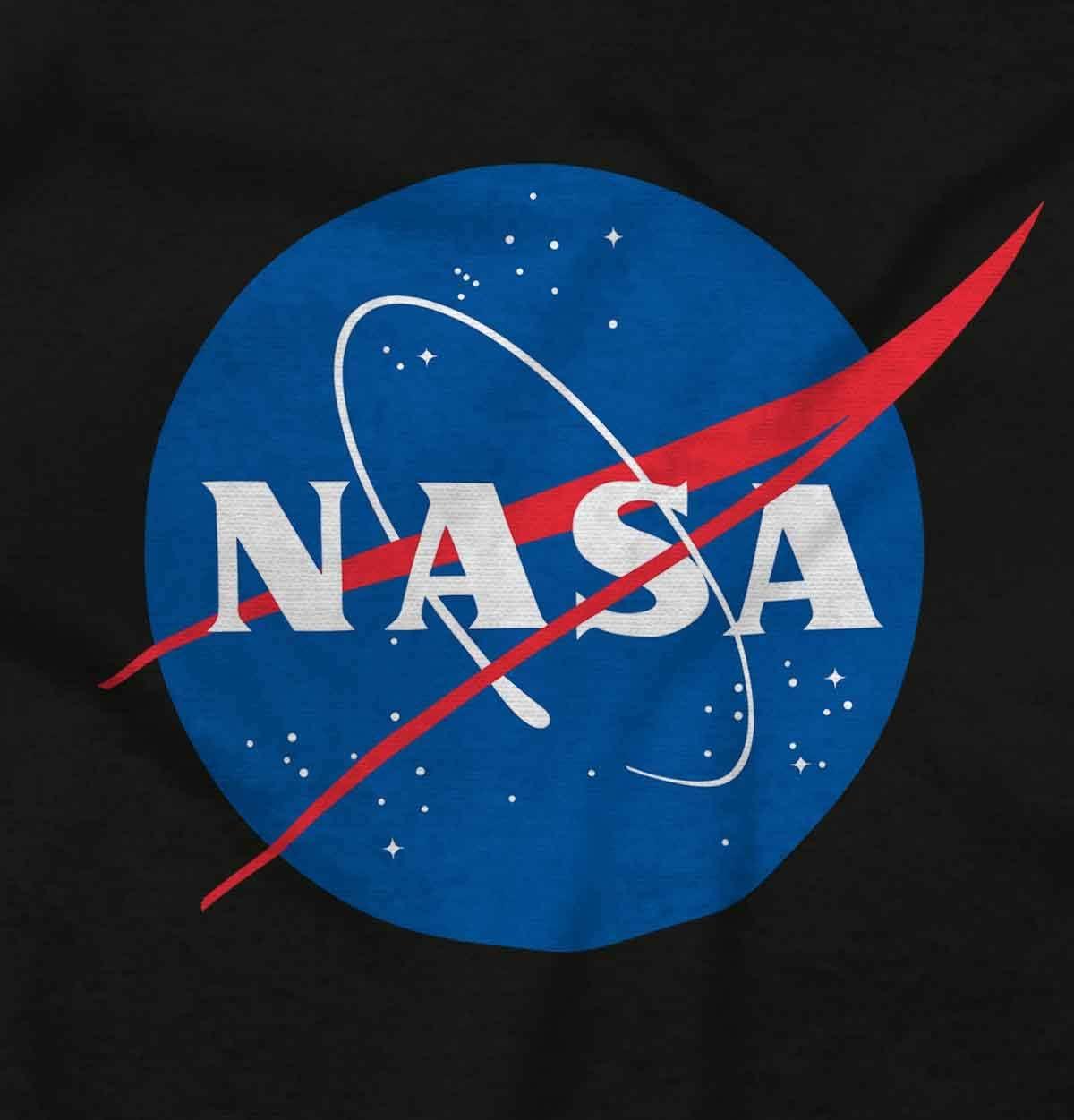 imageBrisco Brands NASA Meatball Classic USA Space Logo Hoodie Sweatshirt Women MenBlack