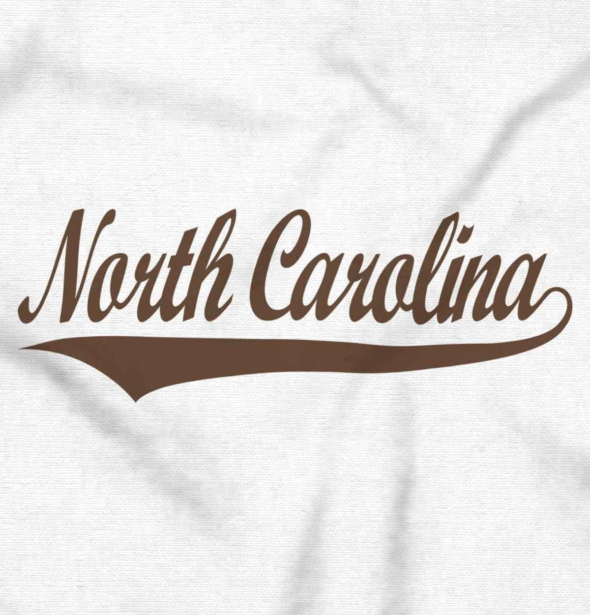 imageBrisco Brands North Carolina NC Athlete Script Font Hoodie Sweatshirt Women MenWhite Brown Ink
