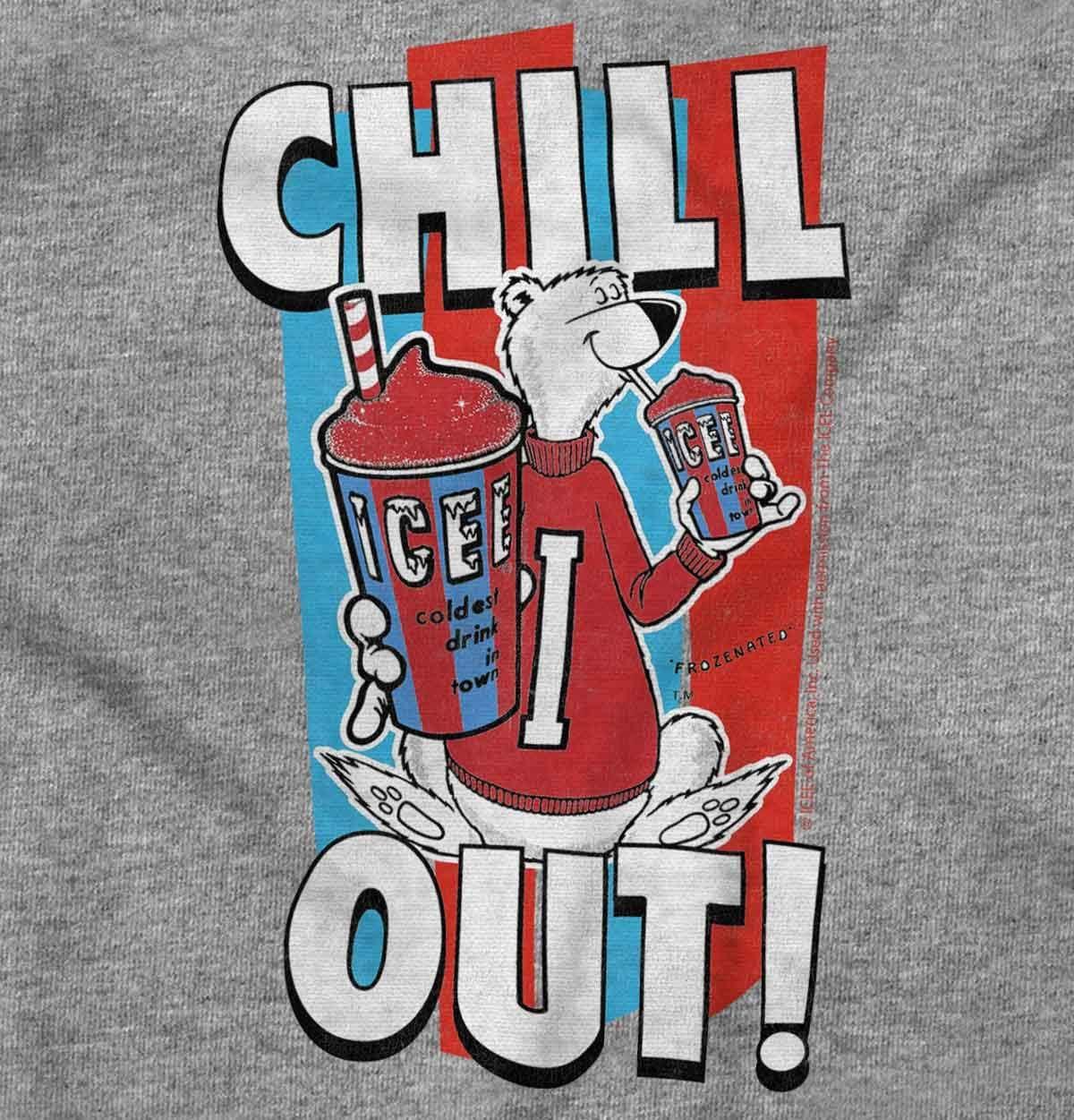 imageBrisco Brands Officially ICEE Logo Chill Out Crewneck T Shirts Boy GirlSport Grey