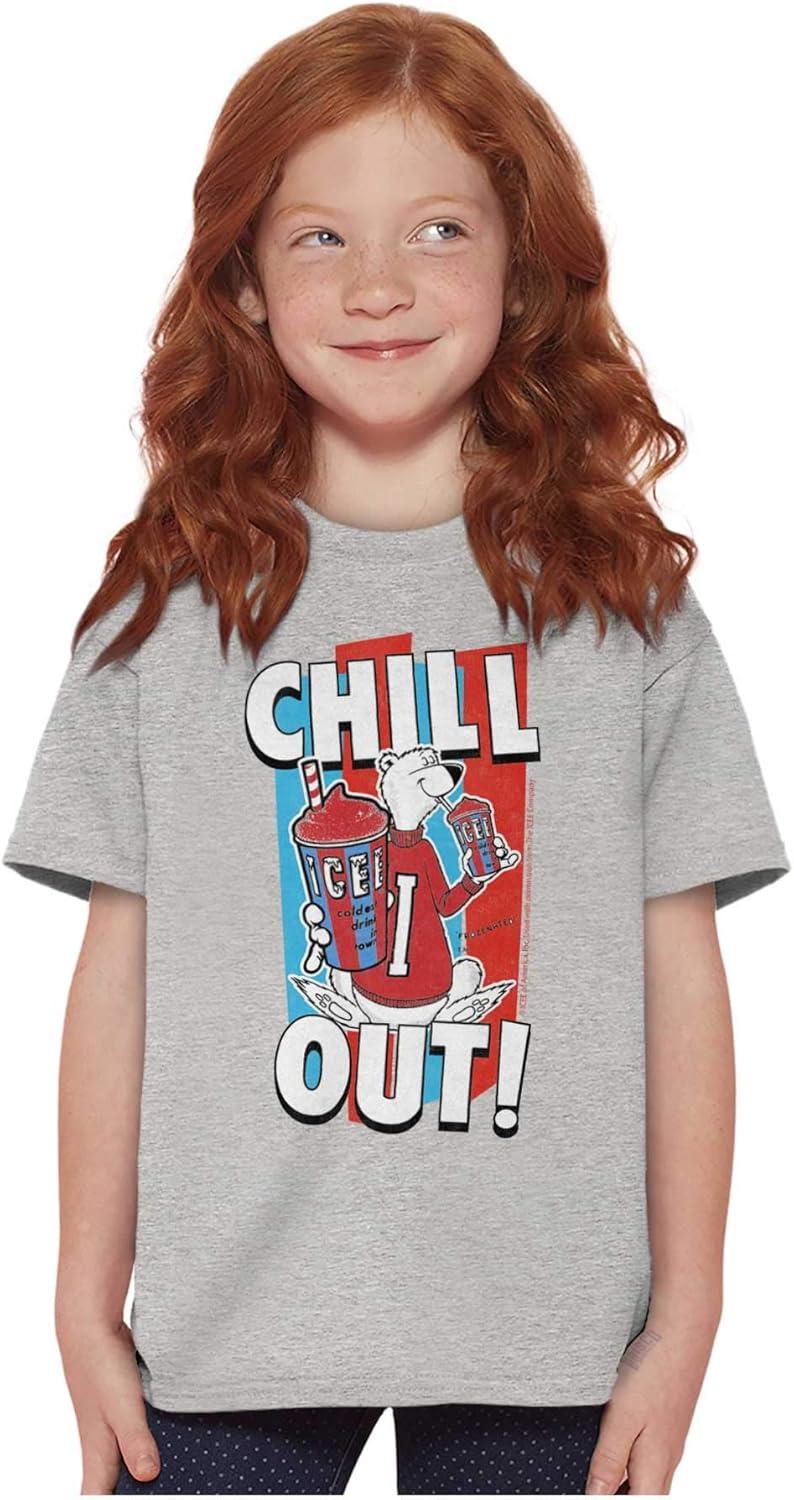 imageBrisco Brands Officially ICEE Logo Chill Out Crewneck T Shirts Boy GirlSport Grey