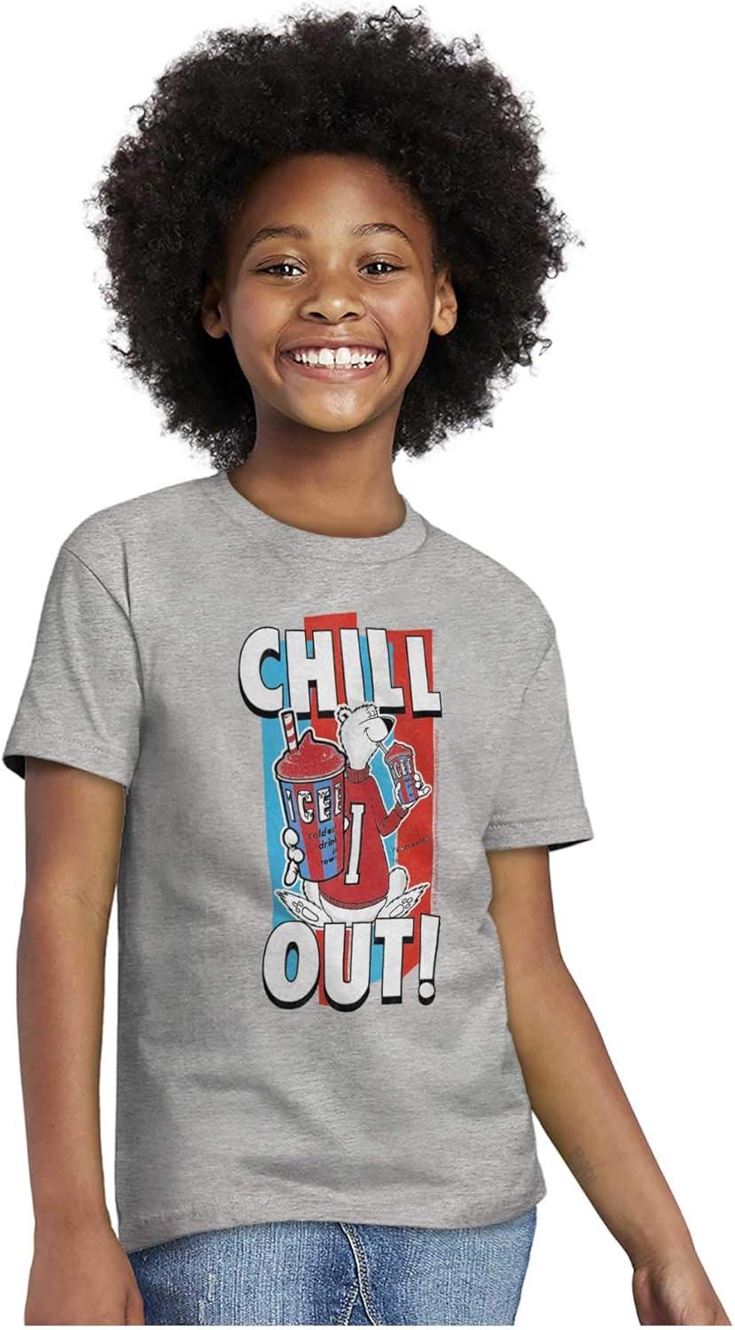 imageBrisco Brands Officially ICEE Logo Chill Out Crewneck T Shirts Boy GirlSport Grey