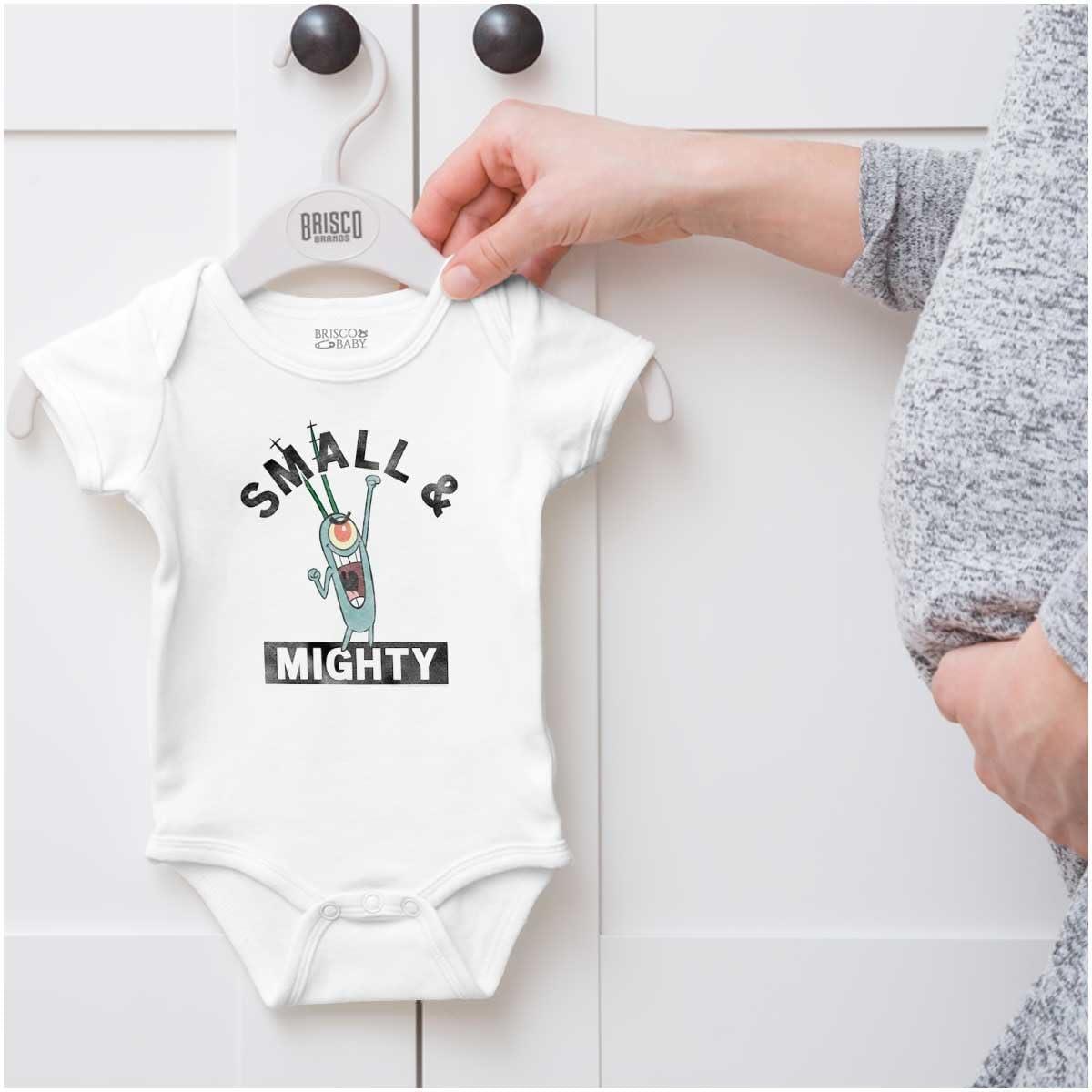 imageBrisco Brands Plankton Cartoon Small and Mighty Baby Romper Boys or GirlsWhite