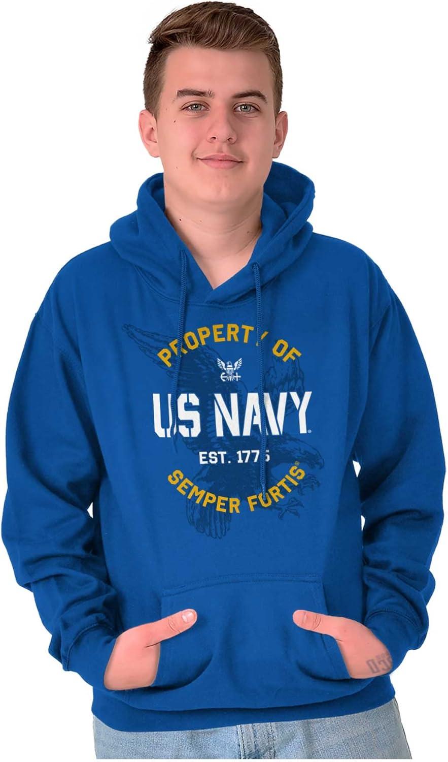 imageBrisco Brands Property US Navy 1775 Semper Fortis Hoodie Sweatshirt Women MenRoyal