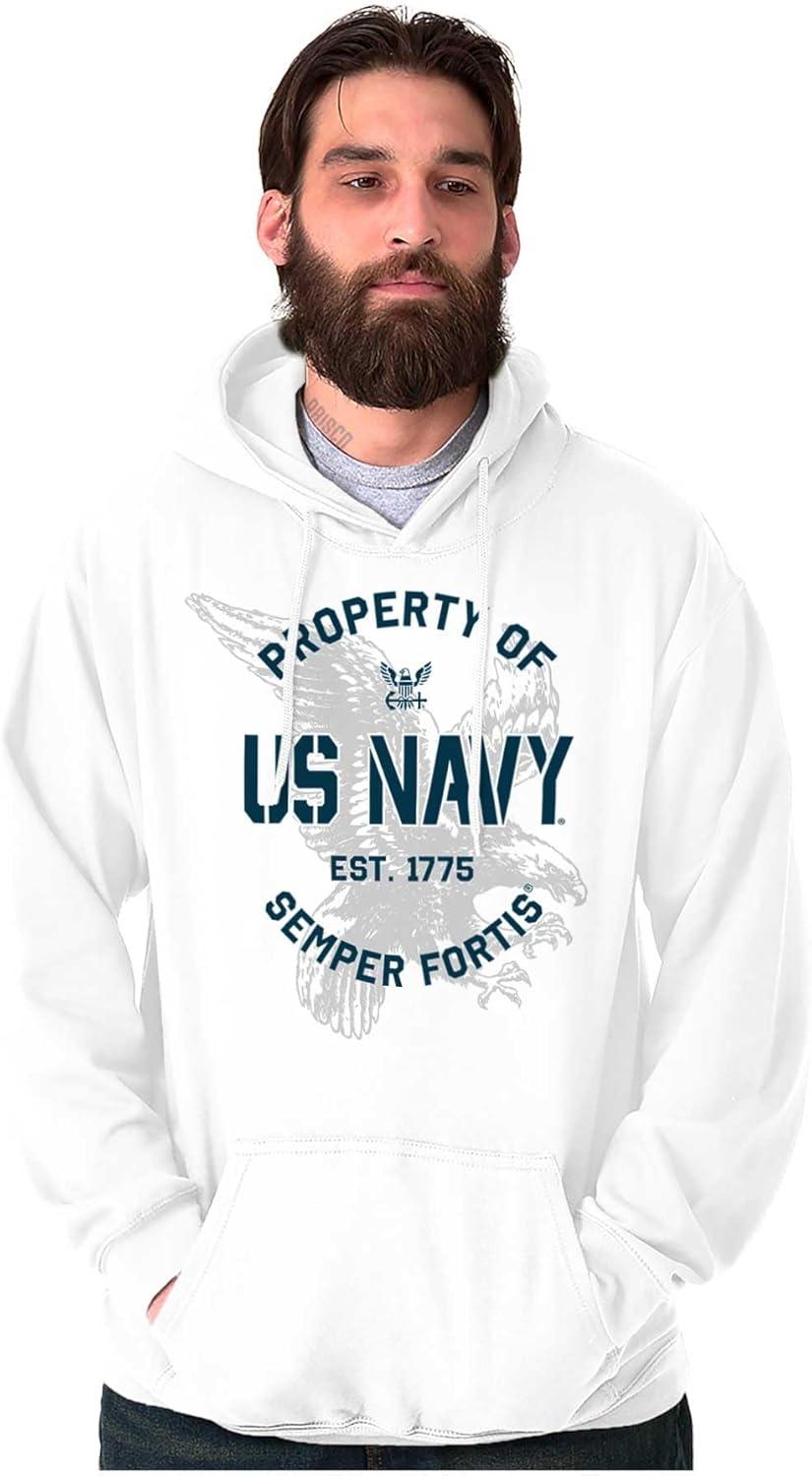 imageBrisco Brands Property US Navy 1775 Semper Fortis Hoodie Sweatshirt Women MenWhite
