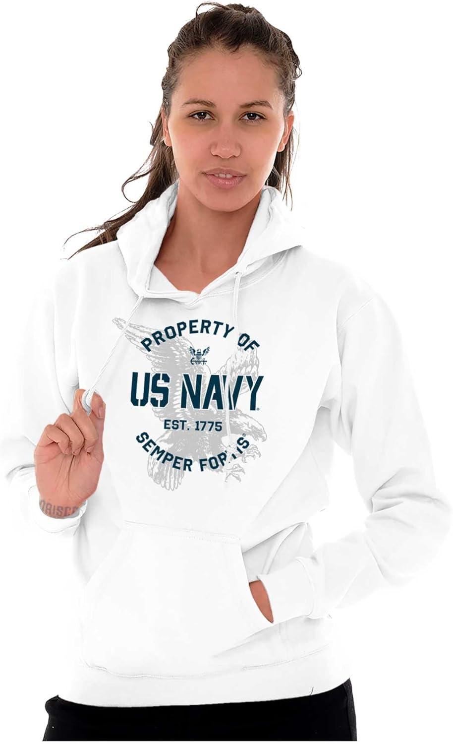 imageBrisco Brands Property US Navy 1775 Semper Fortis Hoodie Sweatshirt Women MenWhite