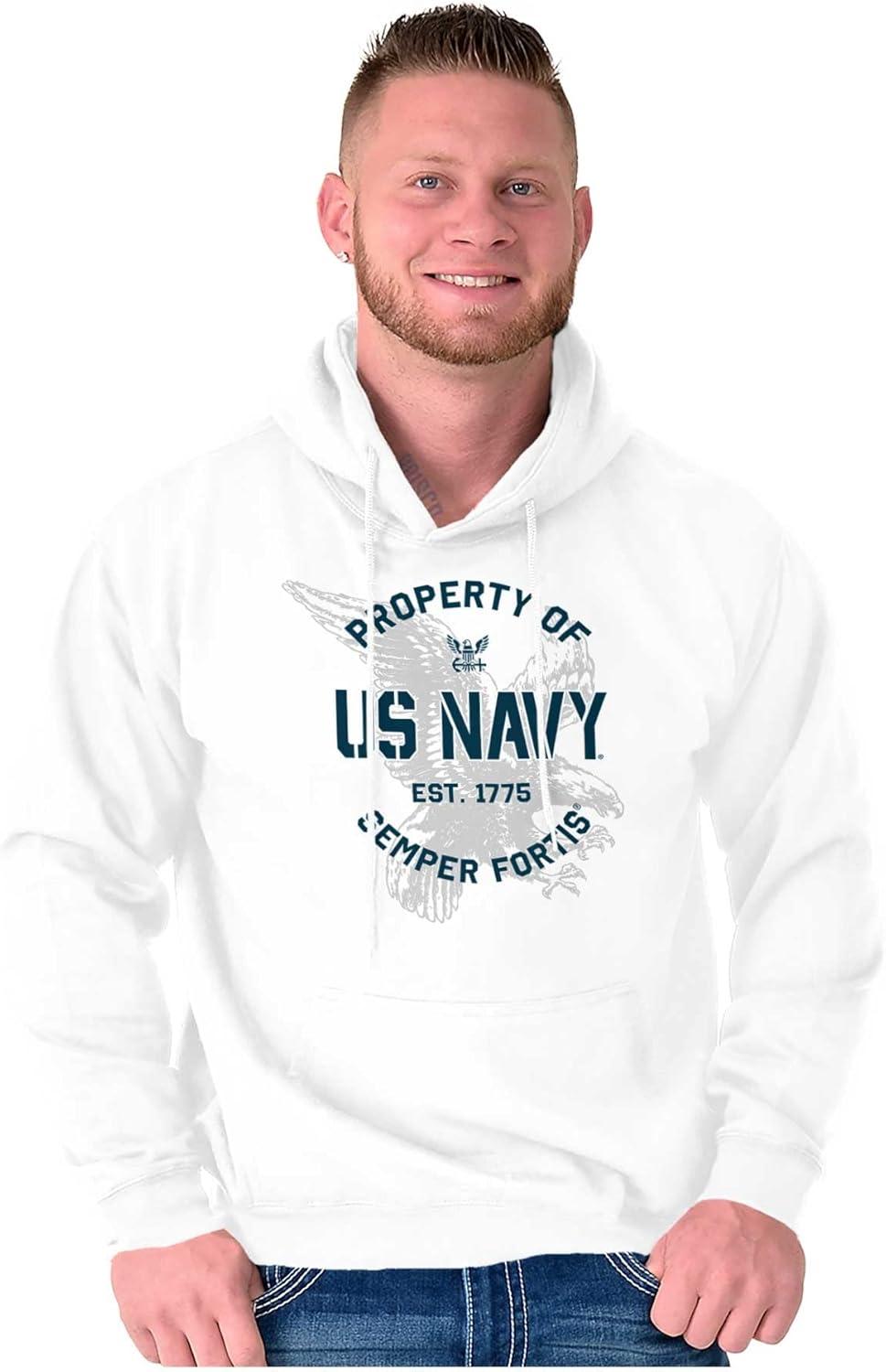 imageBrisco Brands Property US Navy 1775 Semper Fortis Hoodie Sweatshirt Women MenWhite