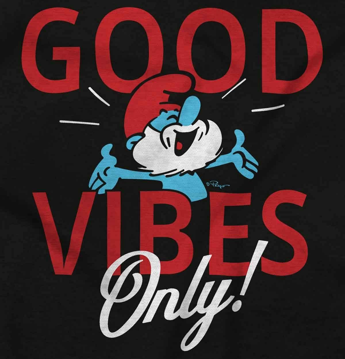 imageBrisco Brands Retro Papa Smurf Positivity Quote Hoodie Sweatshirt Women MenBlack
