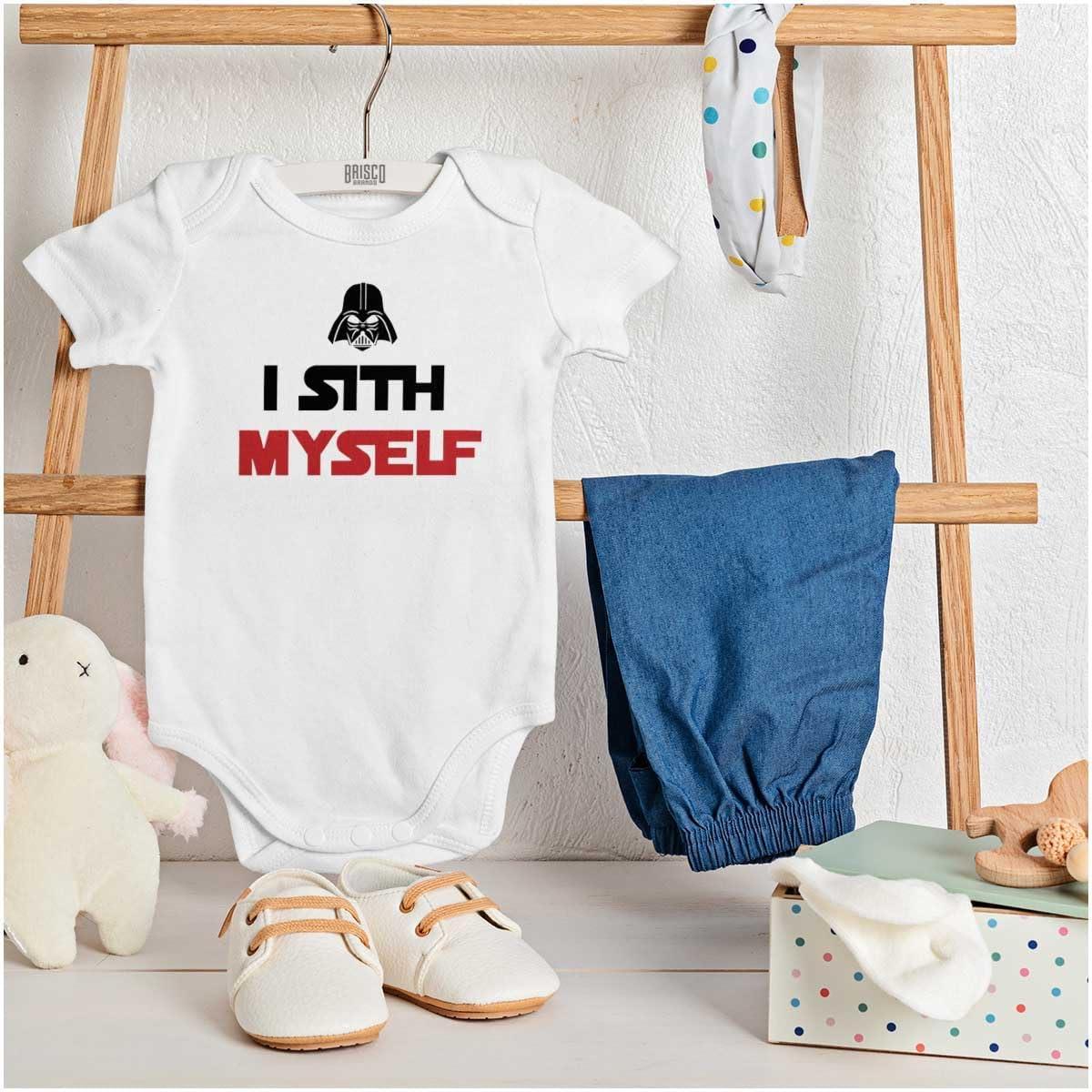 imageBrisco Brands Spaced Myself Dark Galaxy Nerd Baby Romper Boys or GirlsWhite