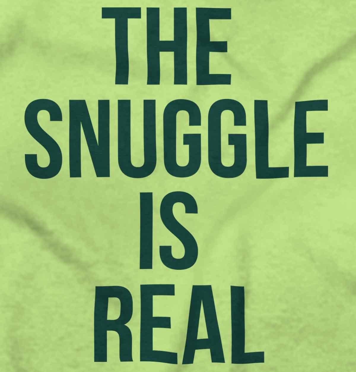 imageBrisco Brands The Snuggle Is Real Funny Pun Cute Baby Romper Boys or GirlsKey Lime
