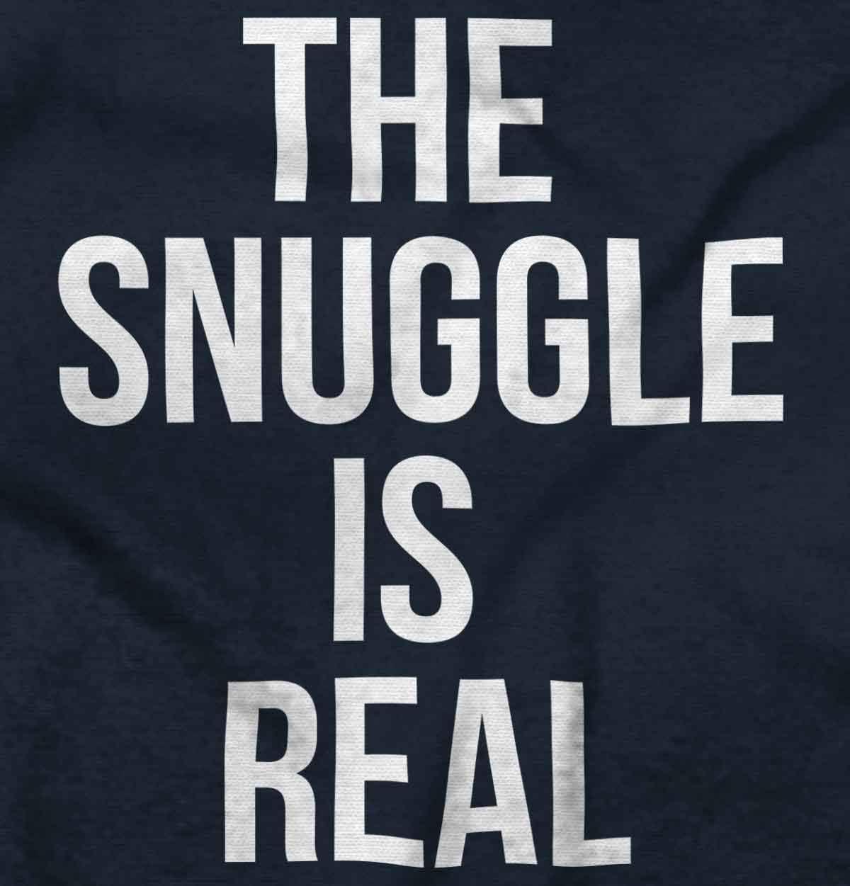 imageBrisco Brands The Snuggle Is Real Funny Pun Cute Baby Romper Boys or GirlsNavy