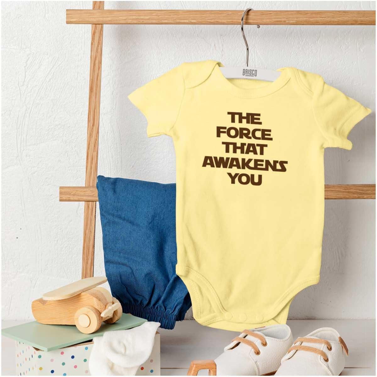 imageBrisco Brands The That Awakens You Dark Galaxy Baby Romper Boys or GirlsBanana