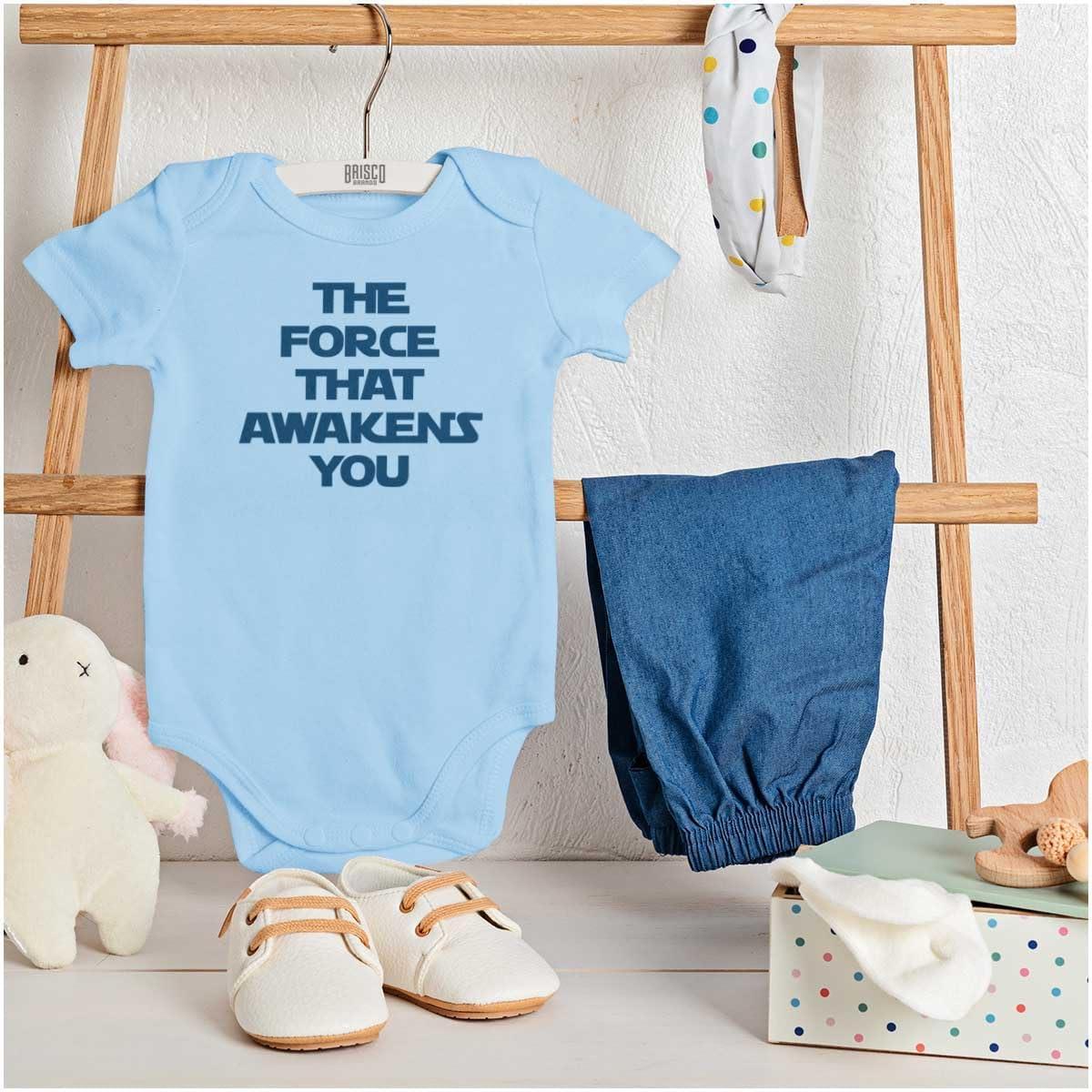 imageBrisco Brands The That Awakens You Dark Galaxy Baby Romper Boys or GirlsLight Blue