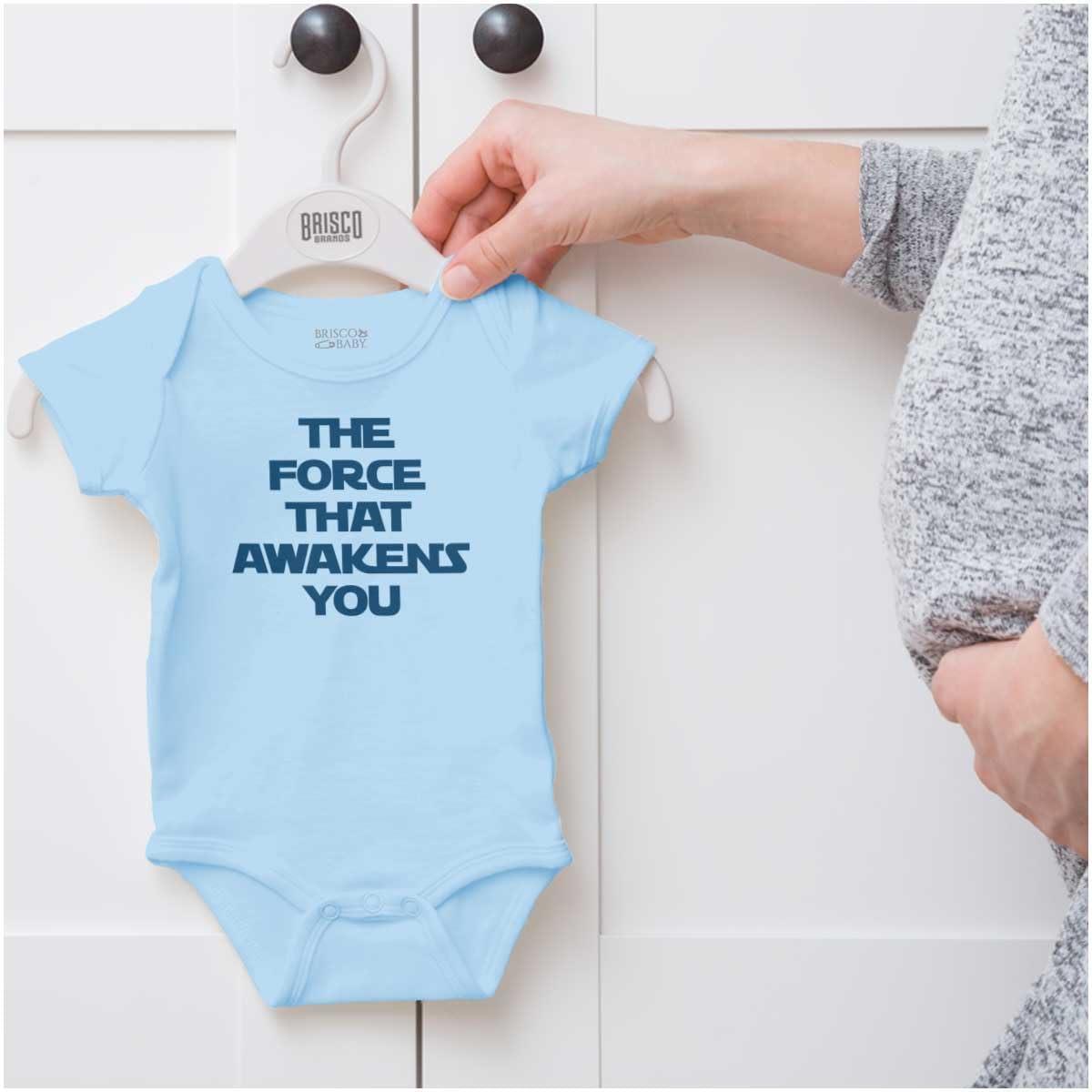 imageBrisco Brands The That Awakens You Dark Galaxy Baby Romper Boys or GirlsLight Blue