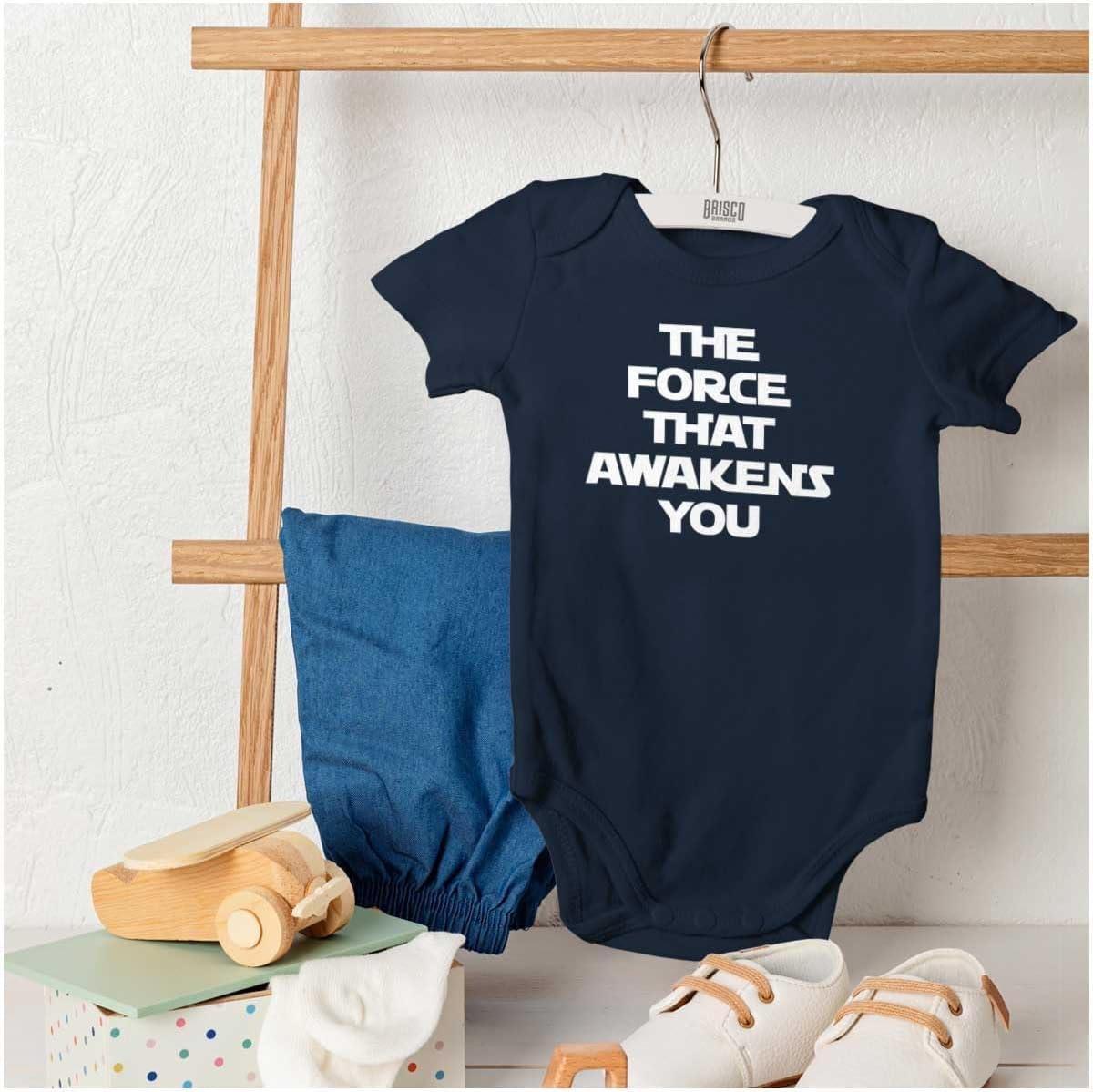 imageBrisco Brands The That Awakens You Dark Galaxy Baby Romper Boys or GirlsNavy