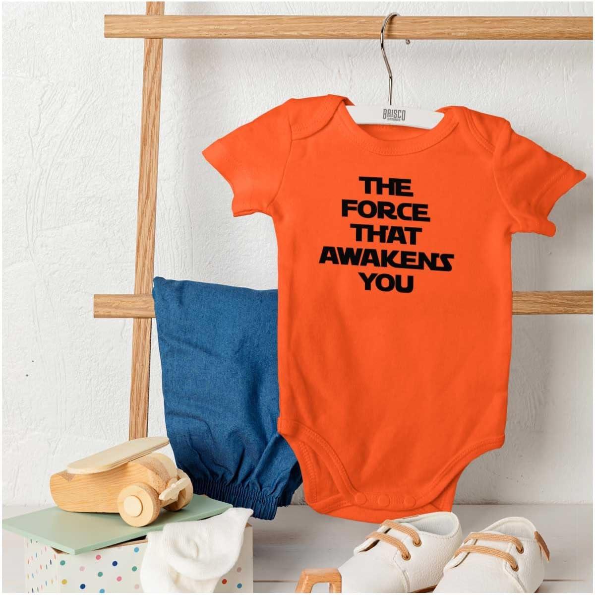 imageBrisco Brands The That Awakens You Dark Galaxy Baby Romper Boys or GirlsOrange