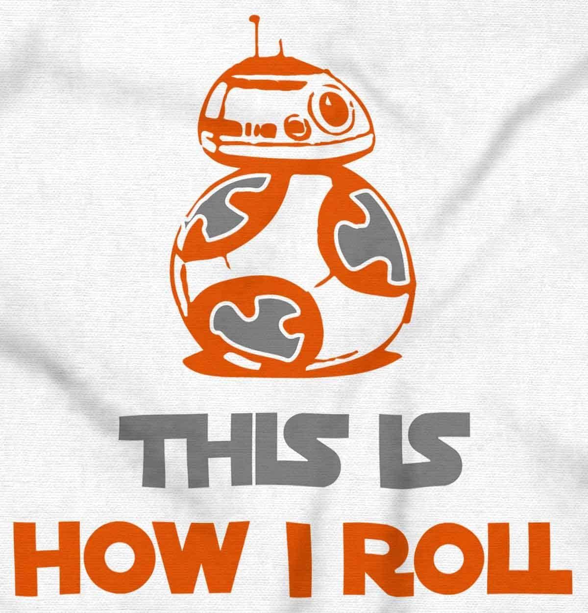 imageBrisco Brands This is How I Roll Space Robot Galaxy Baby Romper Boys or GirlsWhite