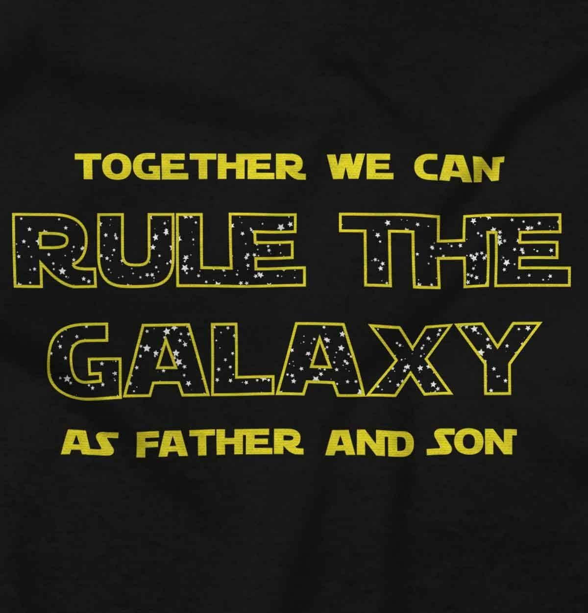 imageBrisco Brands Together We Rule Galaxy Father Son Baby Romper Boys or GirlsBlack