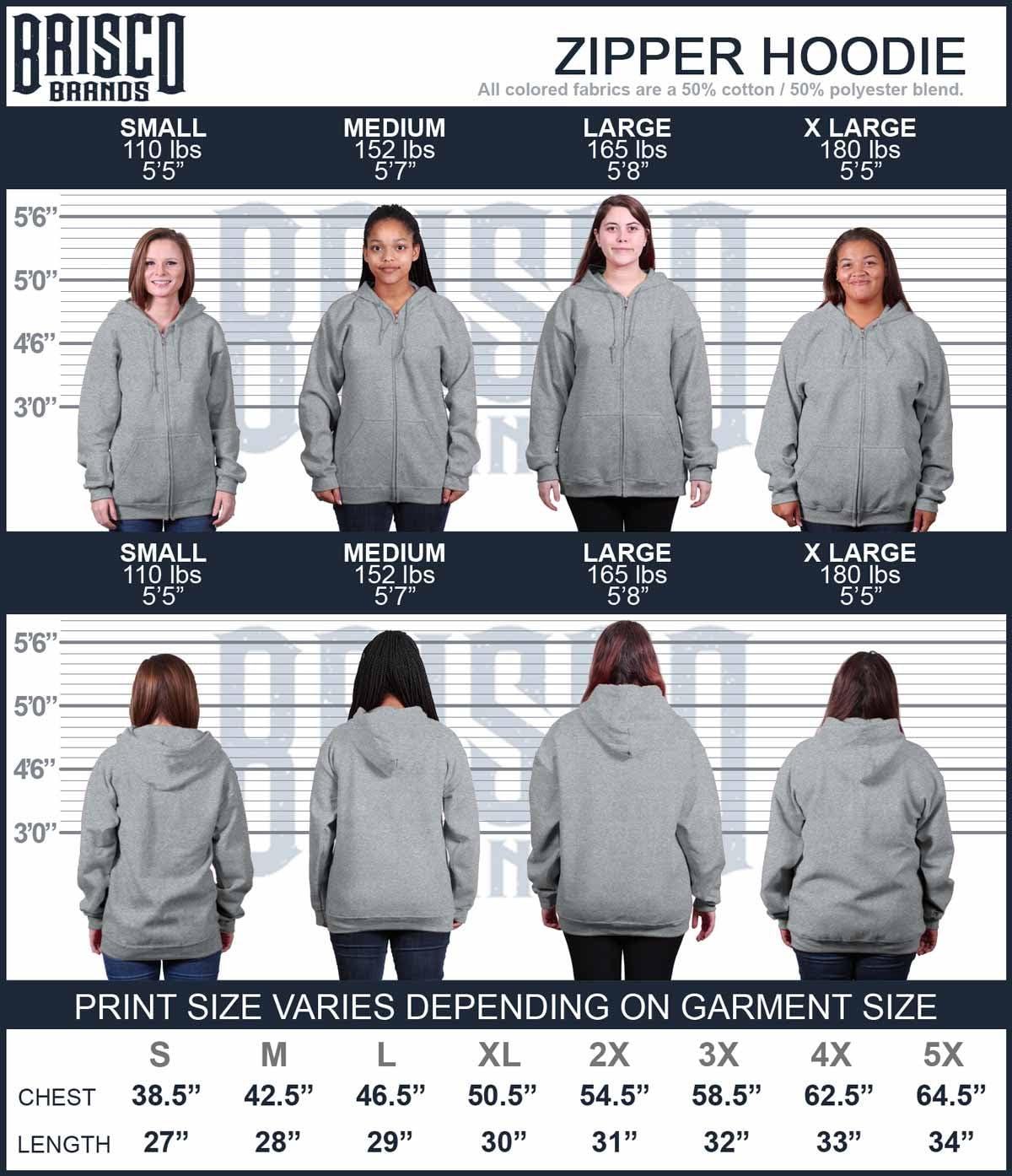 imageBrisco Brands US Air Force USAF Military Family Support Zip Hoodie Sweatshirt WomenSport Grey Sister